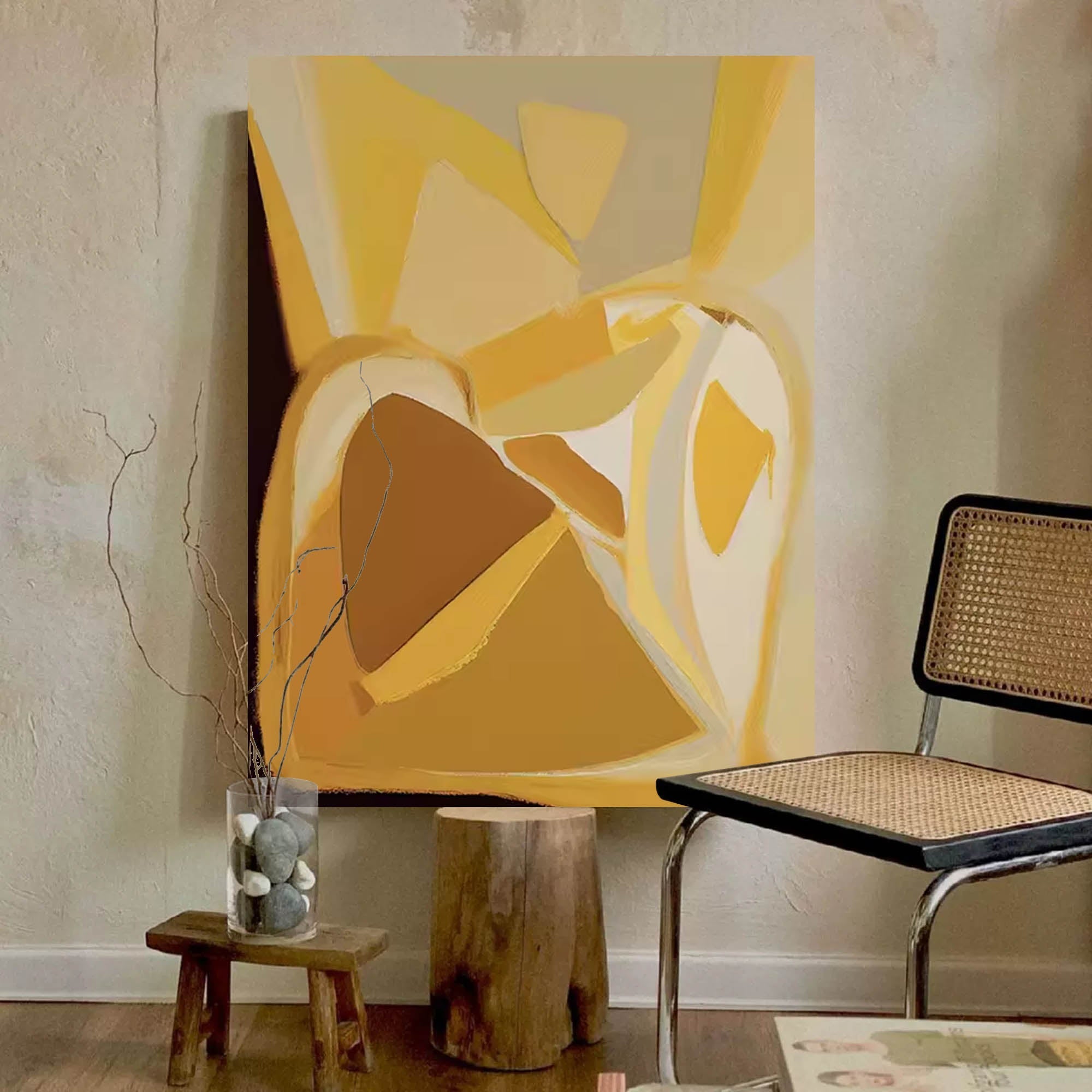 Abstract Canvas Art AB071 - Neutralighting