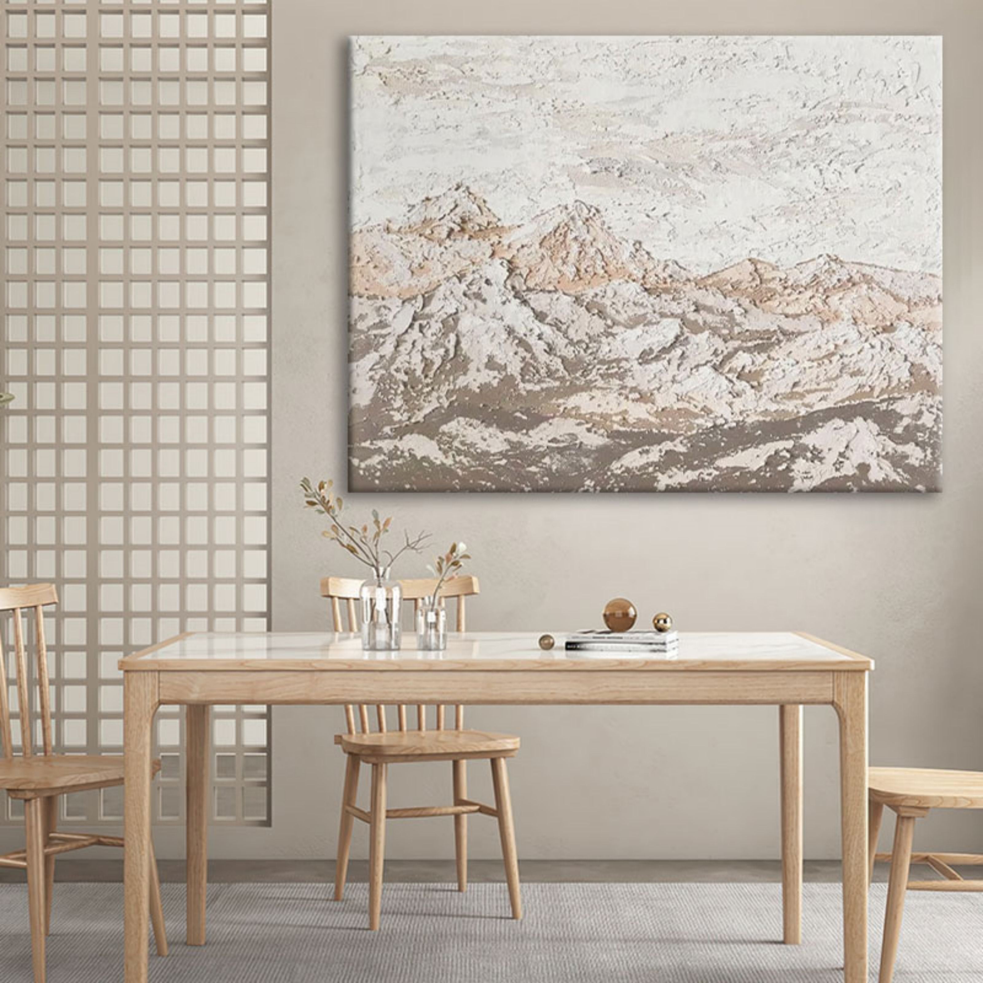 Wall Art Neutral Mountain Landscape