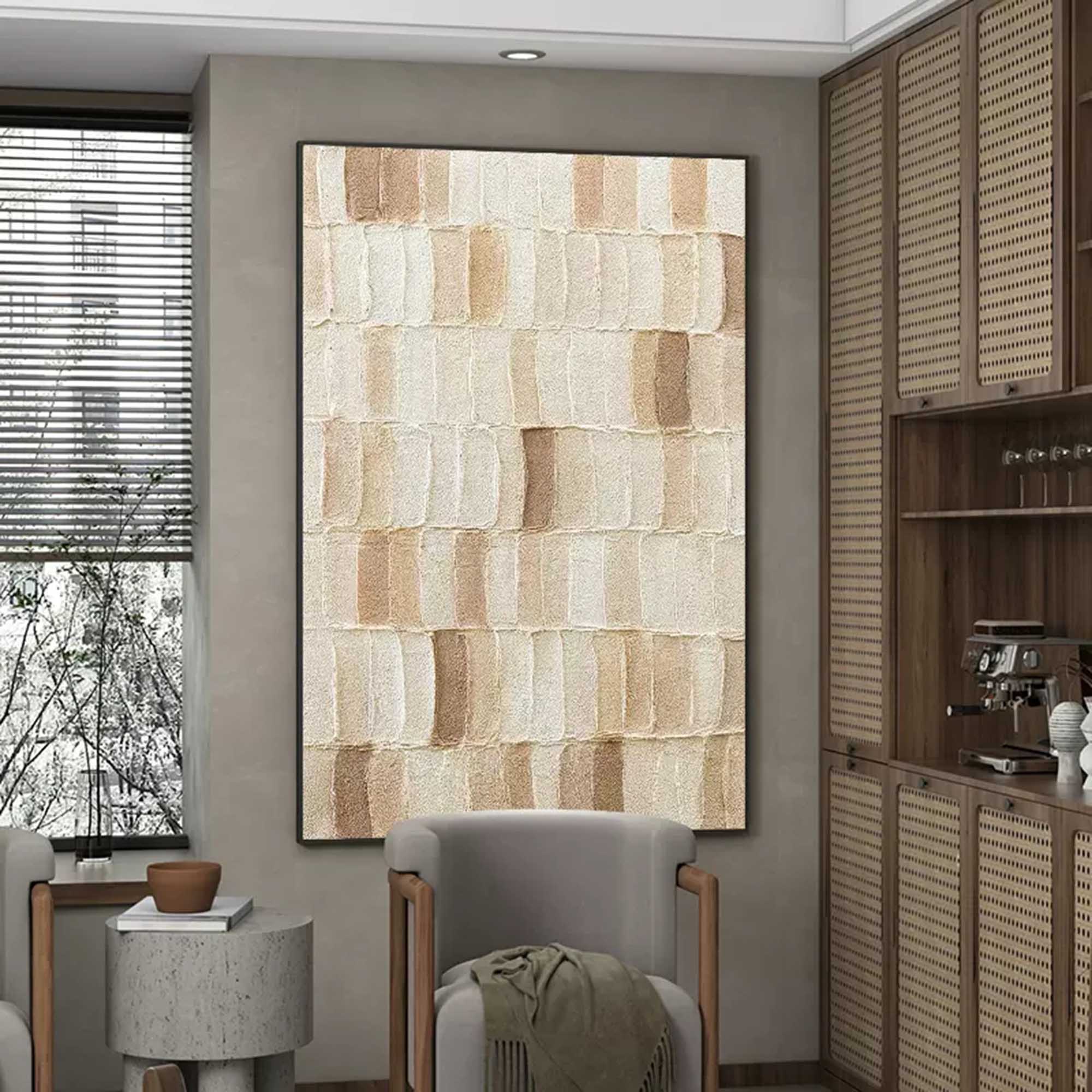 Plaster Art Texture Painting SG216 - Neutralighting