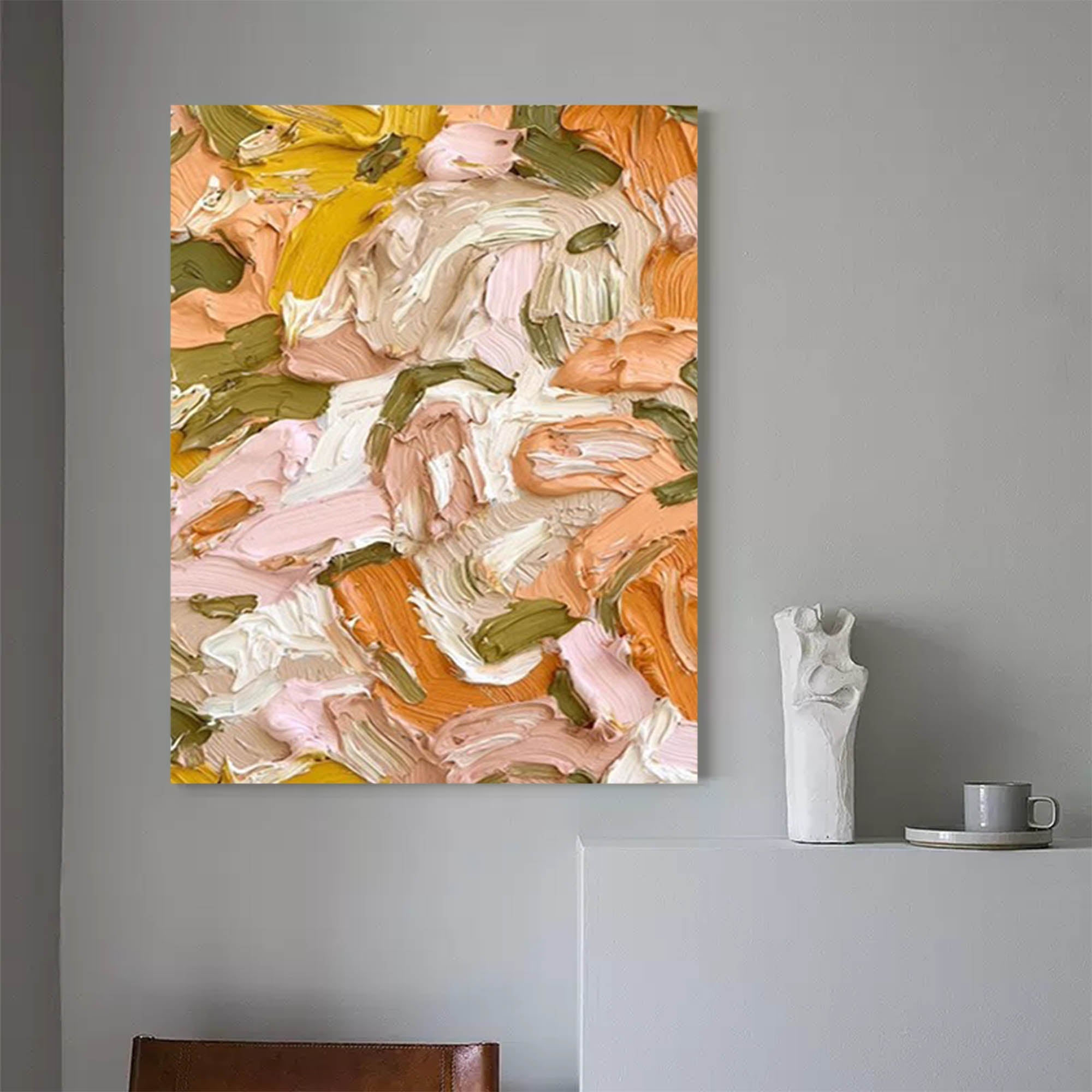 Earthy Marble Abstract Canvas Wall Art