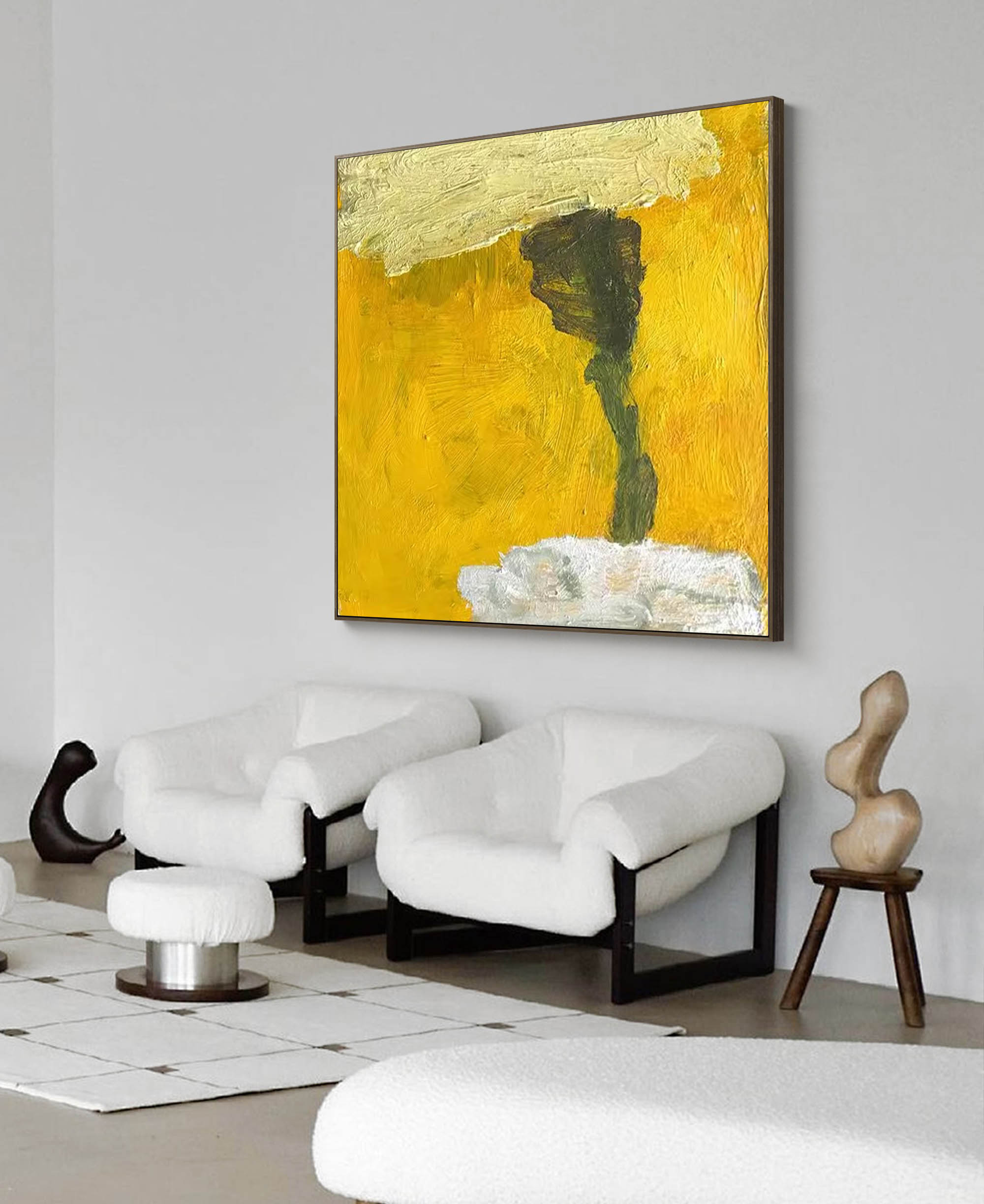 Wall Art Abstract Tree in Gold
