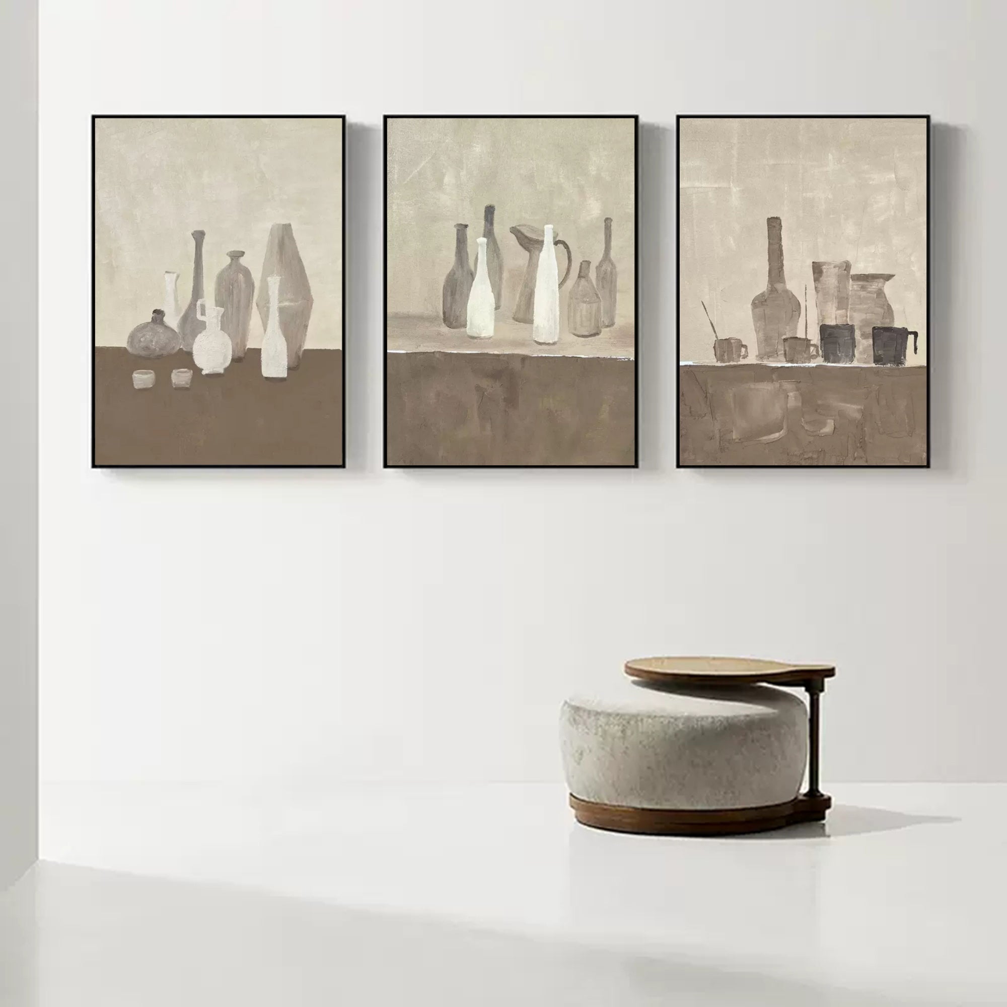 Wall Art Triptych Abstract Cityscape Warm