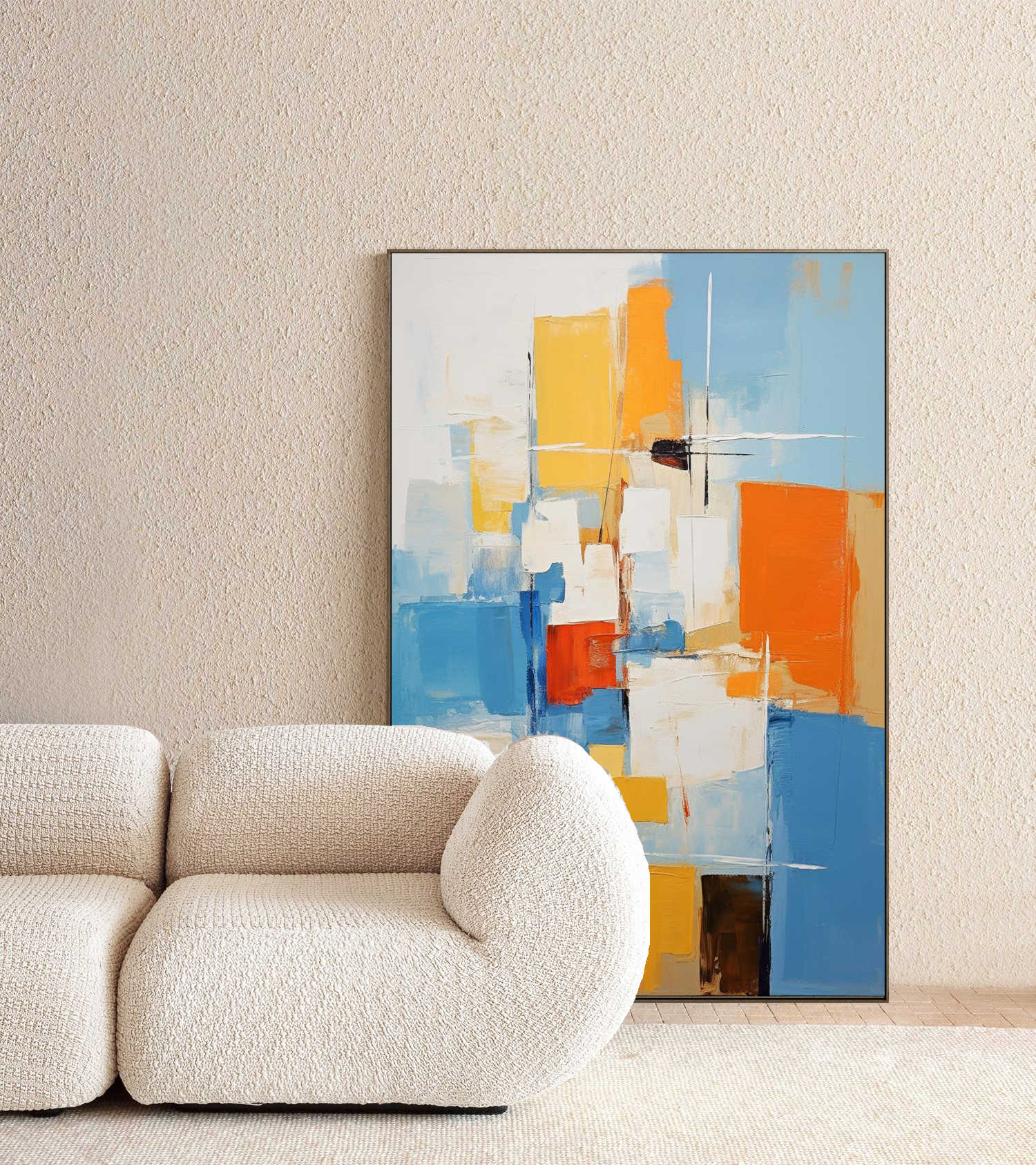 Wall Art Abstract Geometric Color Block Dopamine