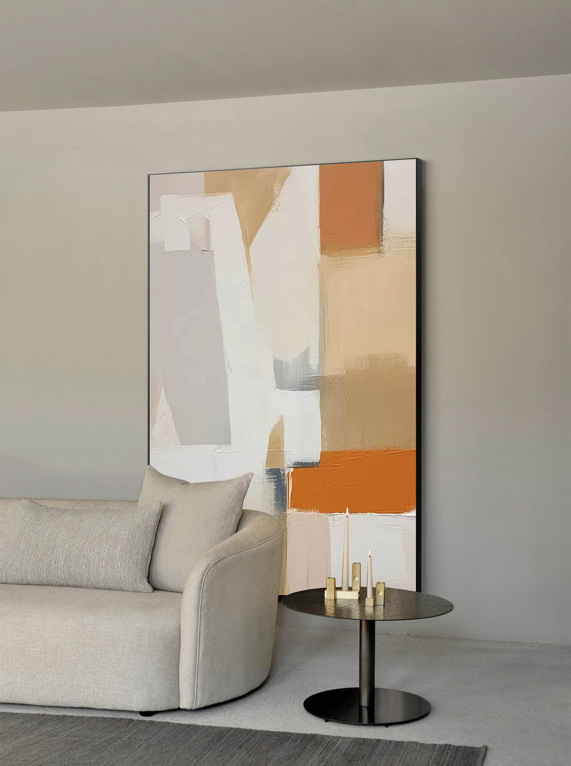 Wall Art Geometric Neutral Modern Raw