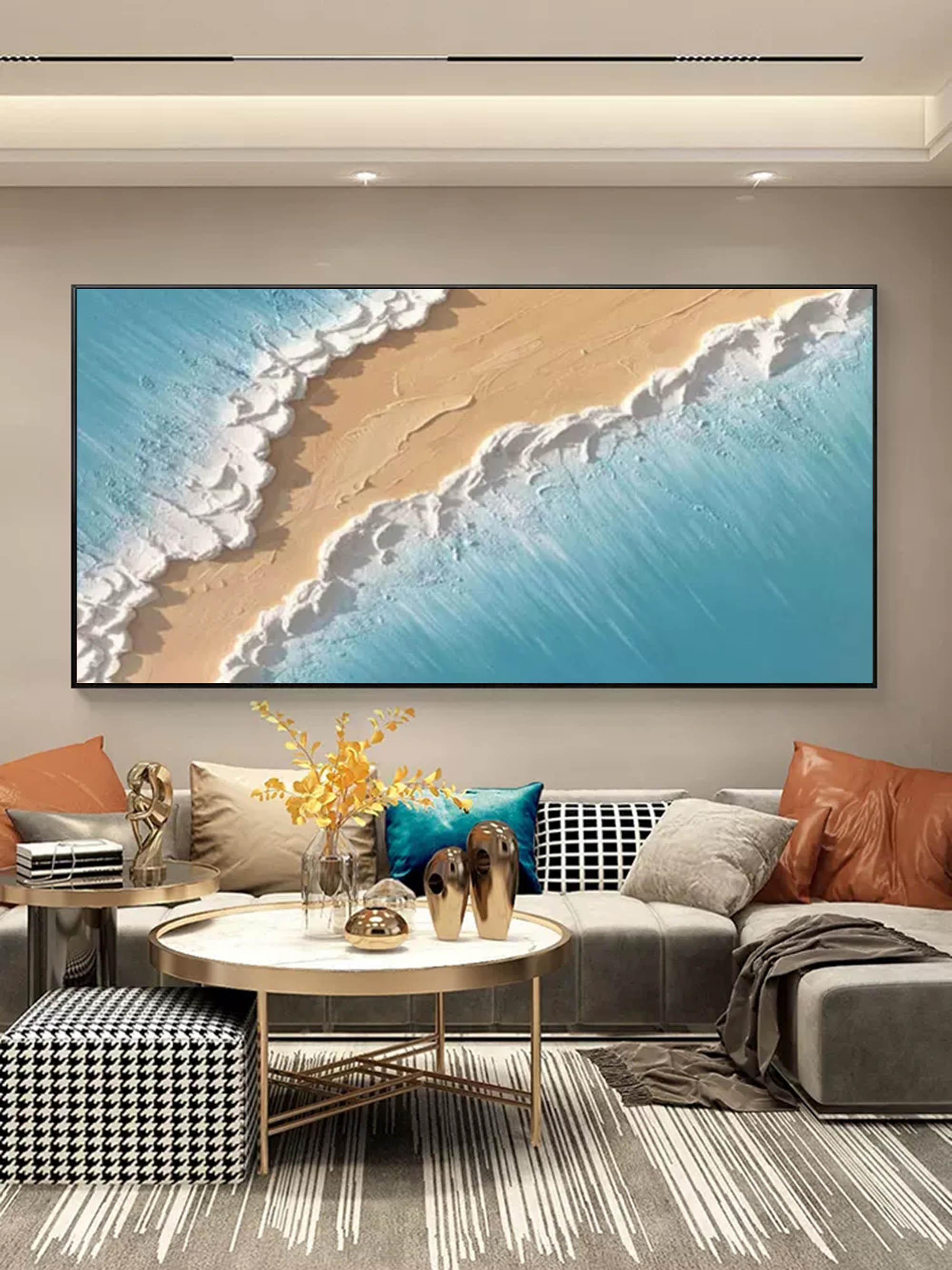 Plaster Art Texture Painting SG024 - Neutralighting