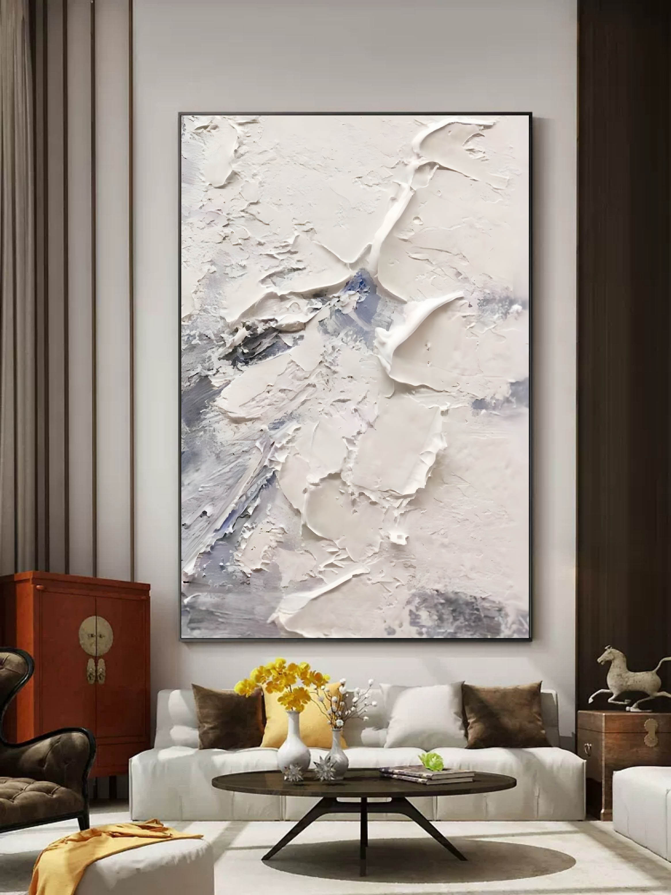 Wall Art Minimalist Impasto Abstract Relief