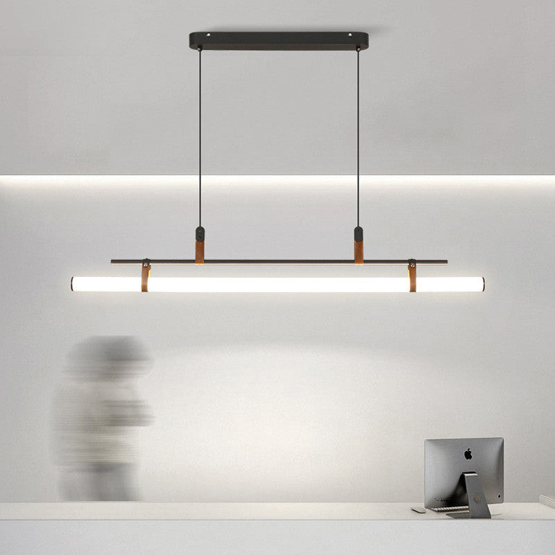 Inari Modern Linear Metal Pendant Light,Black/Gold - Neutralighting