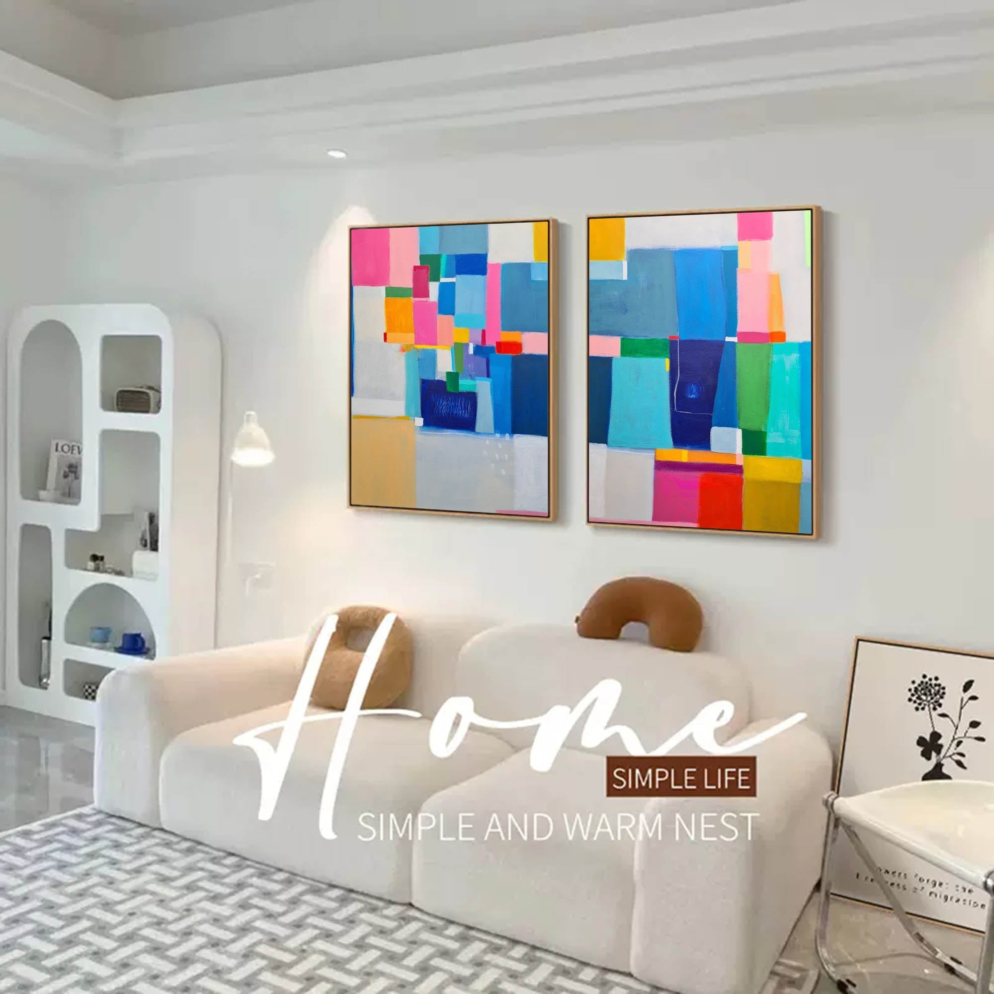 Abstract Canvas Art AB008 - Neutralighting