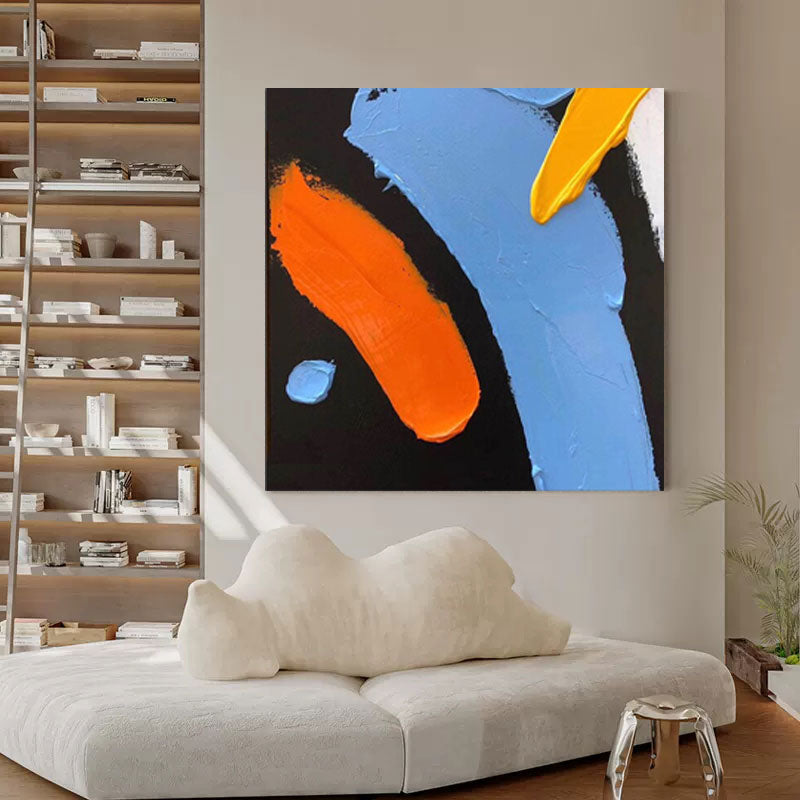 Bold Color Stroke Abstract Canvas Wall Art