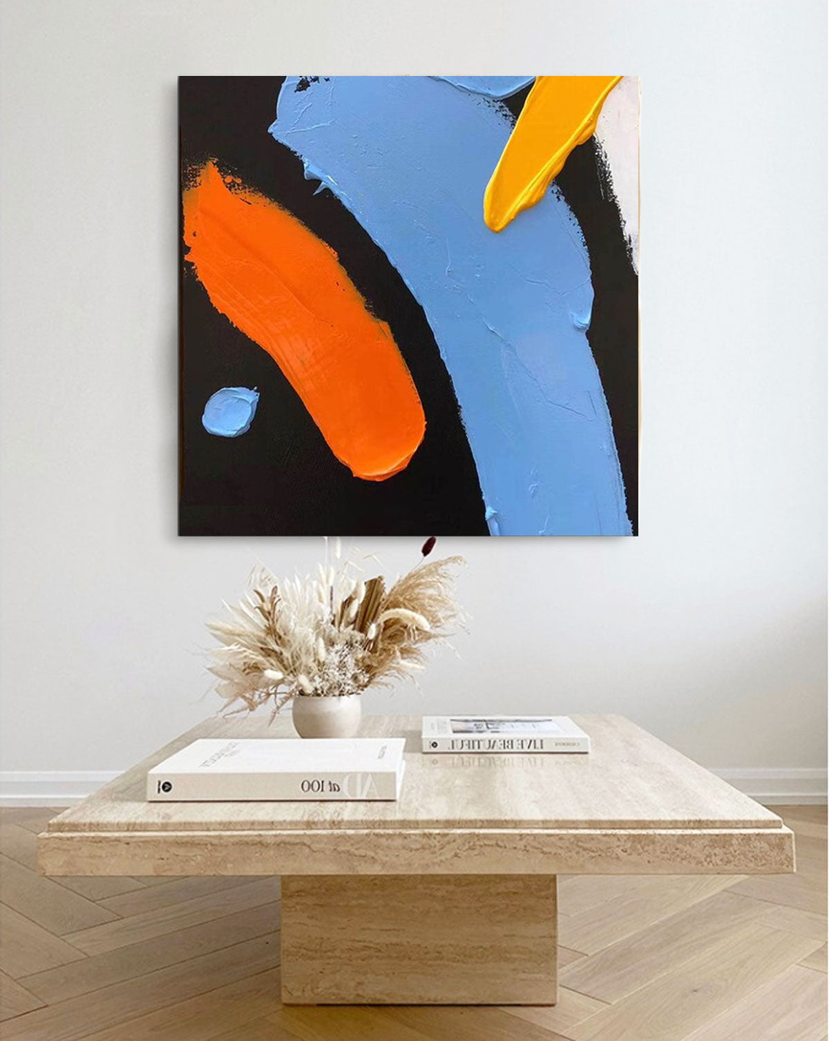 Bold Color Stroke Abstract Canvas Wall Art