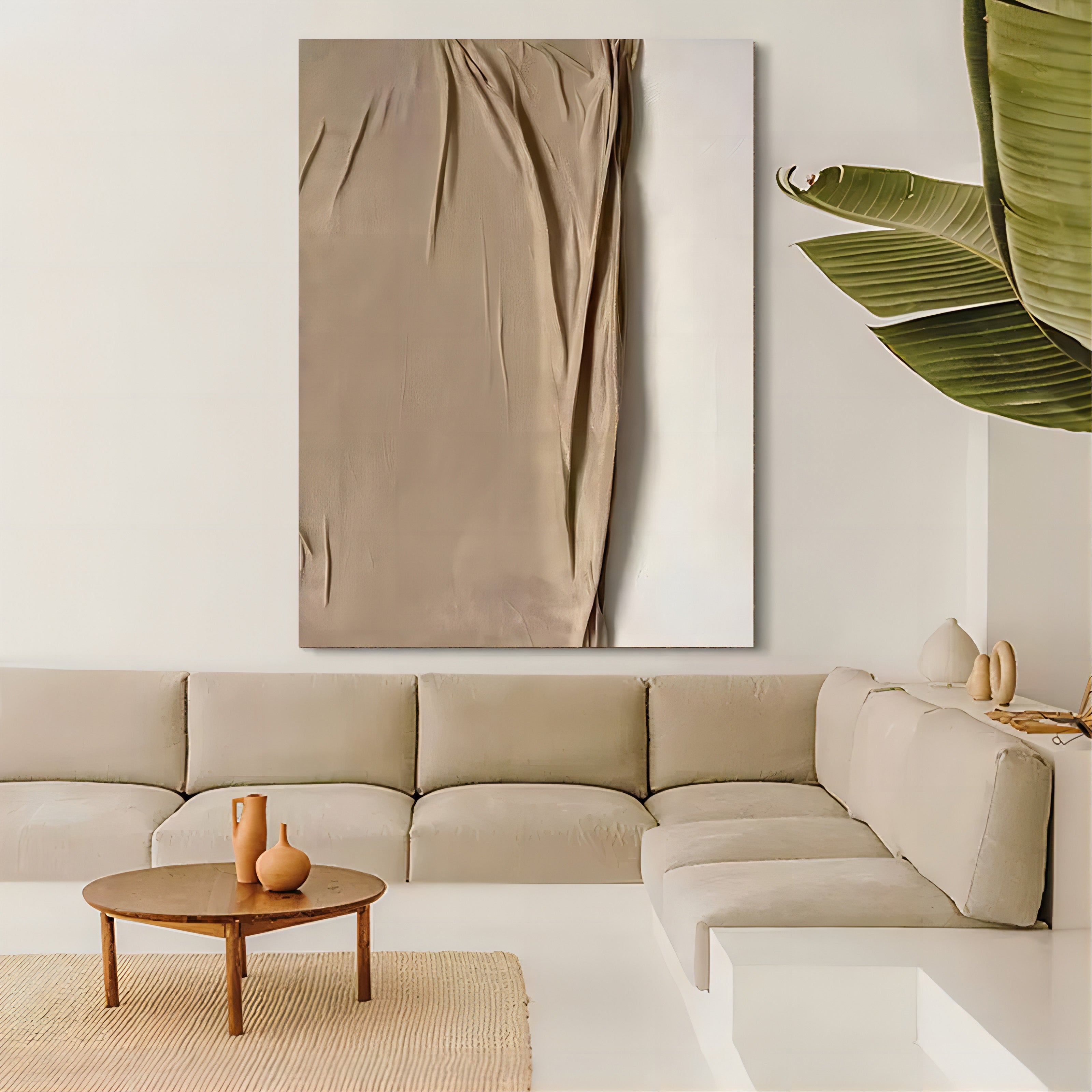 Wall Art Minimalist Warm Serene Fabric