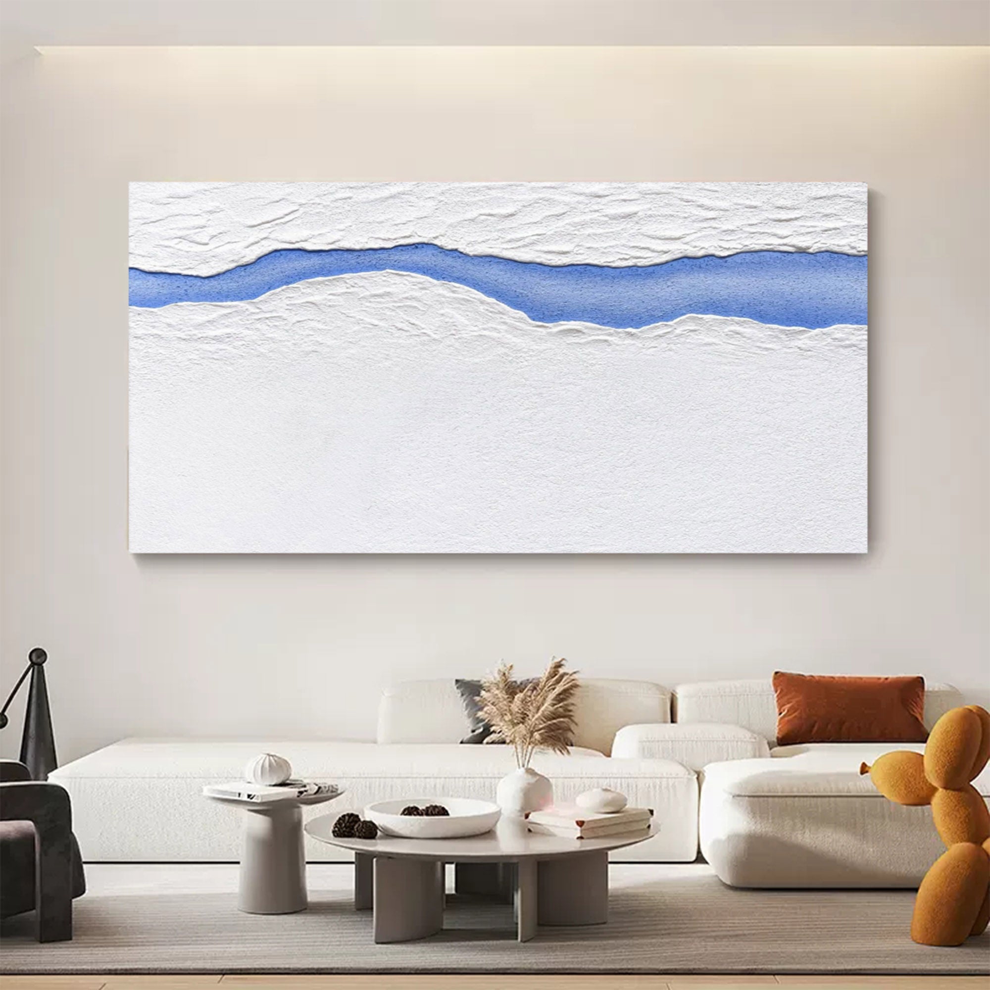 Wall Art Plaster Elegant Neutral Abstract