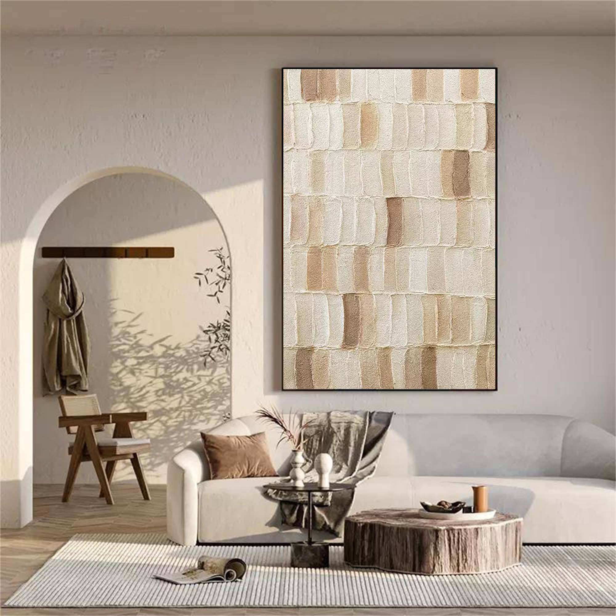 Plaster Art Texture Painting SG216 - Neutralighting