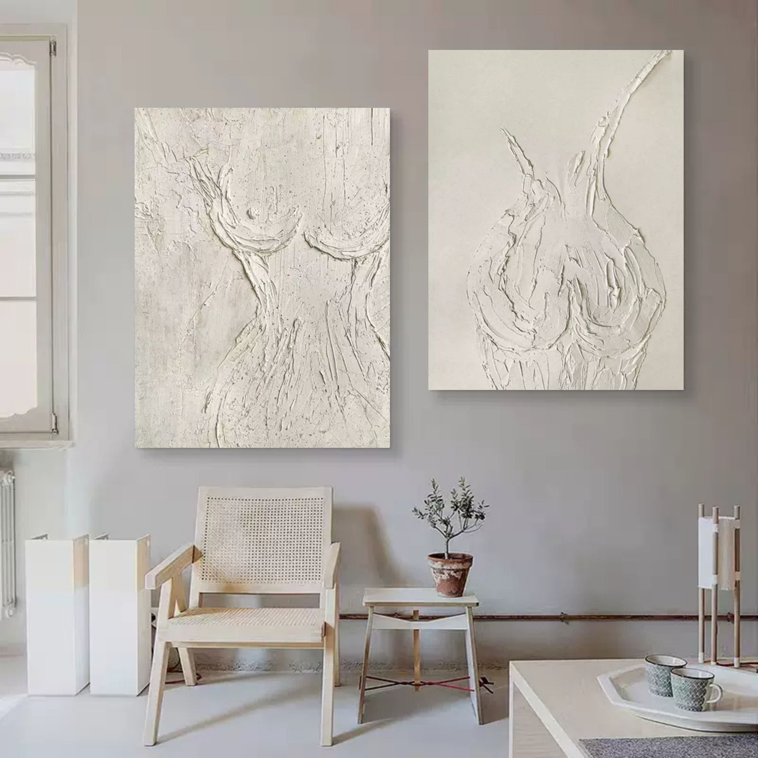 Wall Art Abstract Relief Serene Modern