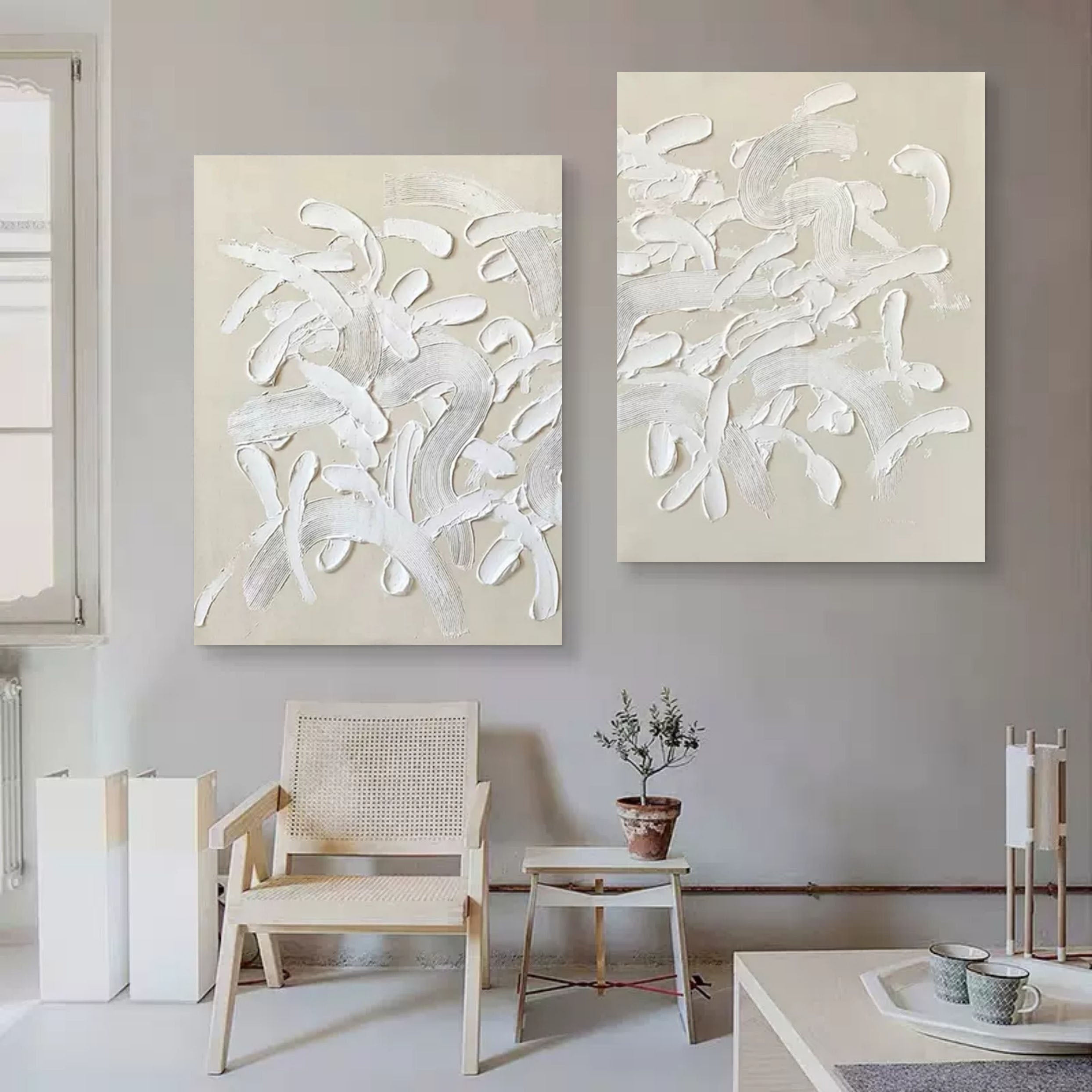 Wall Art Abstract Relief Wabi-Sabi Minimalist