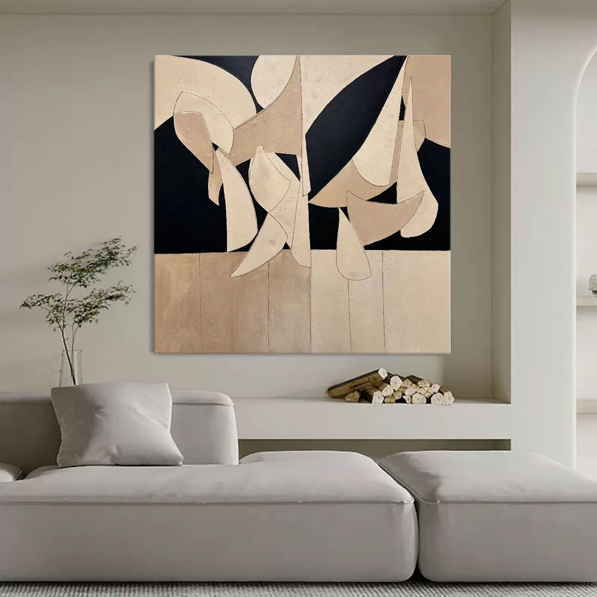 Wall Art Wabi-Sabi Serene Calm Modern Linen