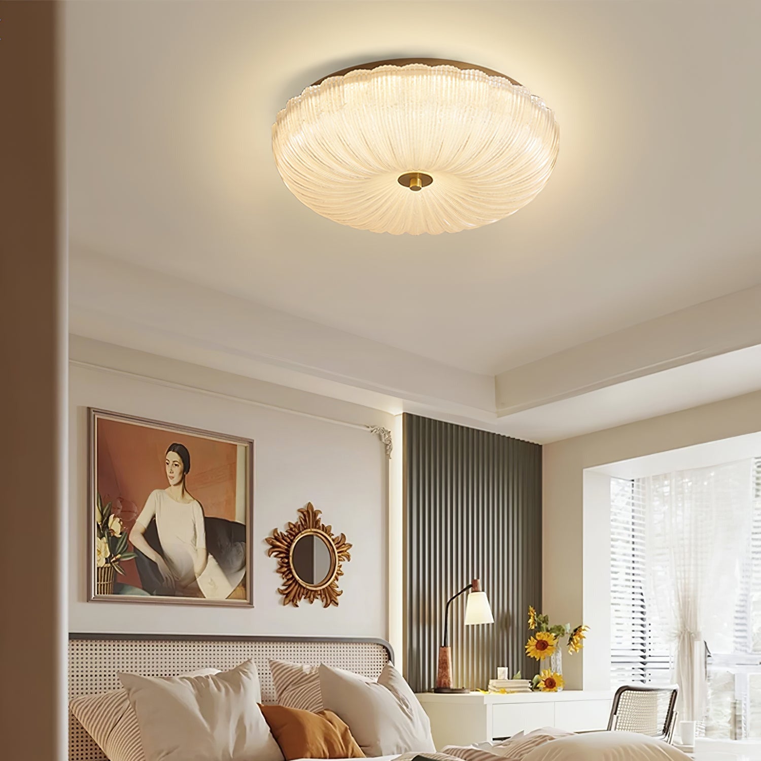 Halo Ceiling Light Ripple Glass - Neutralighting