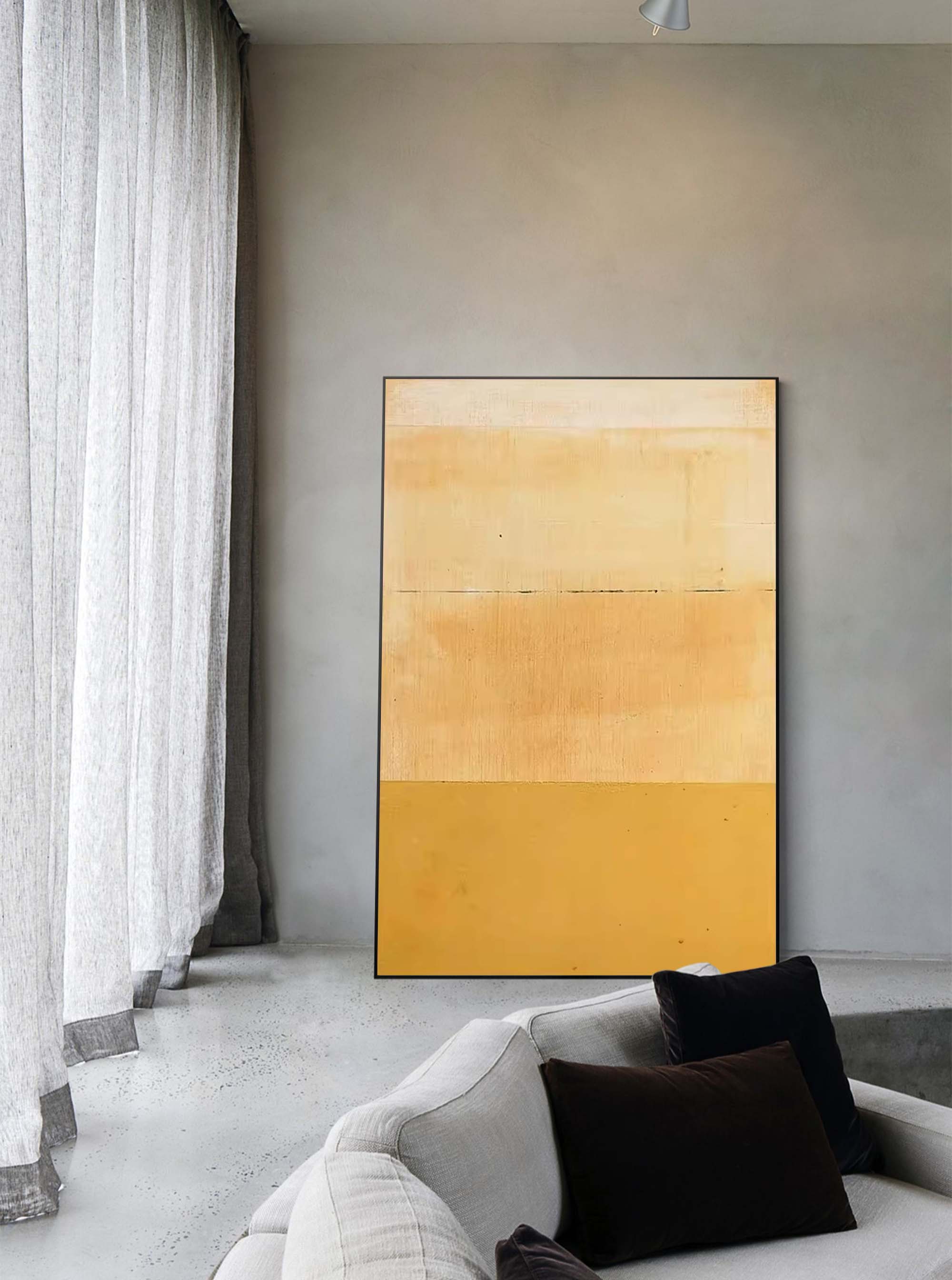 Wall Art Minimalist Ochre Horizon