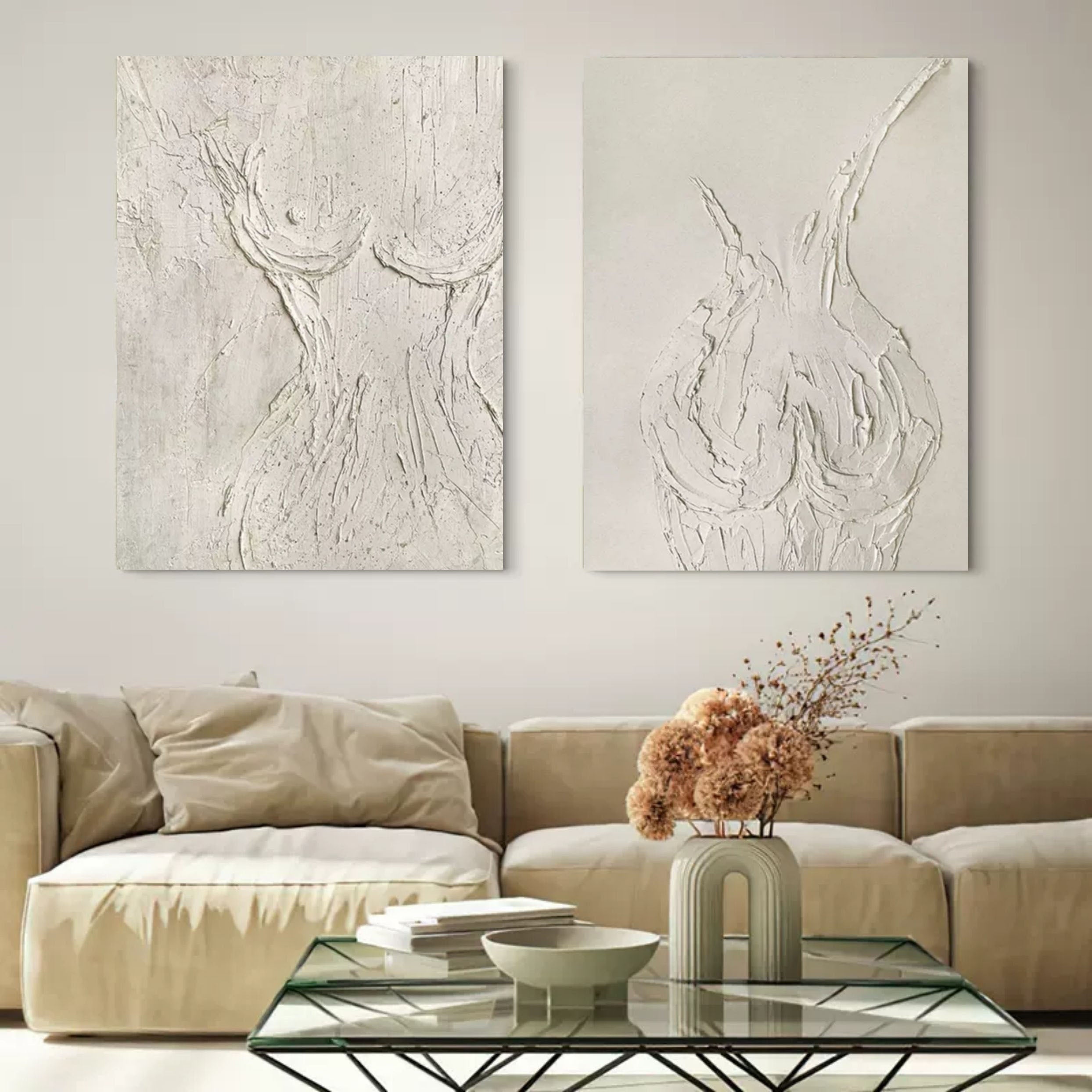 Wall Art Abstract Relief Serene Modern