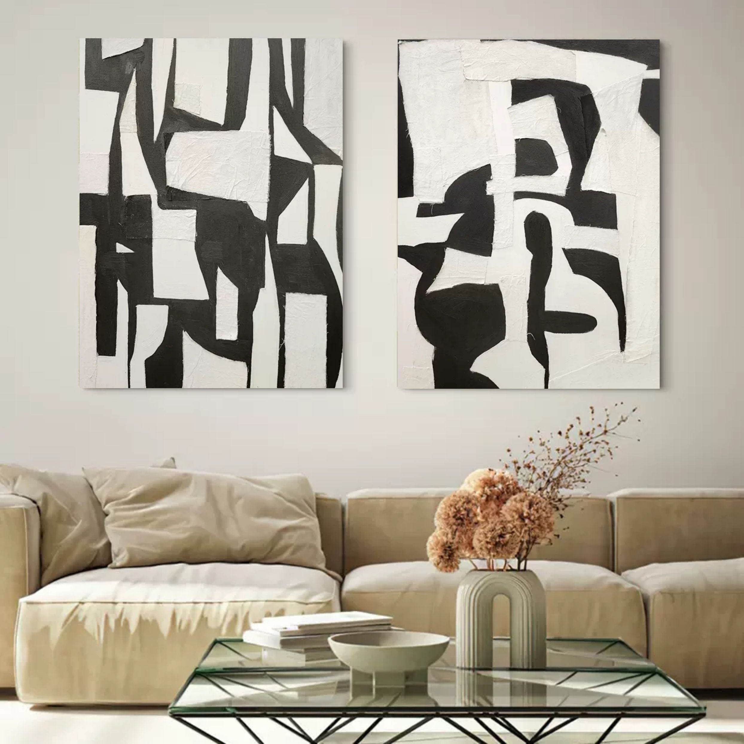 Abstract Painting Set Of 2 SP103 - Neutralighting