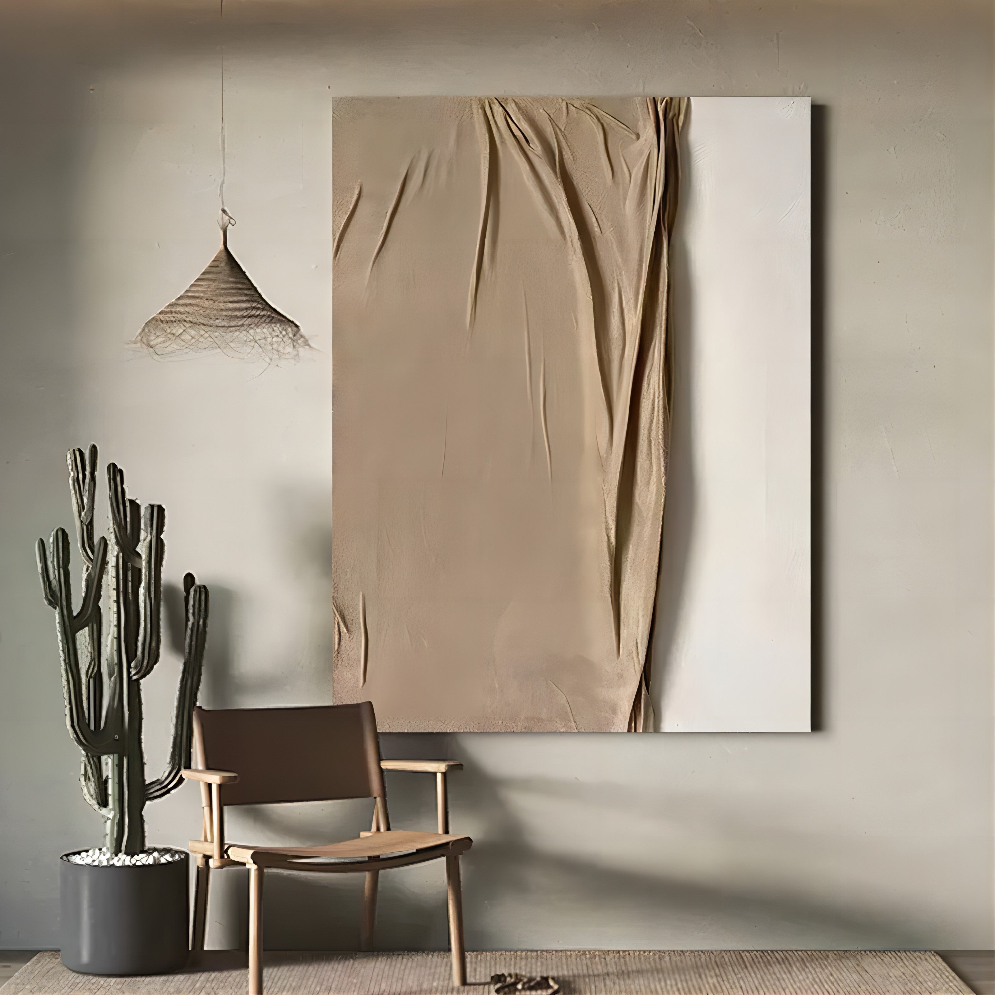 Wall Art Minimalist Warm Serene Fabric
