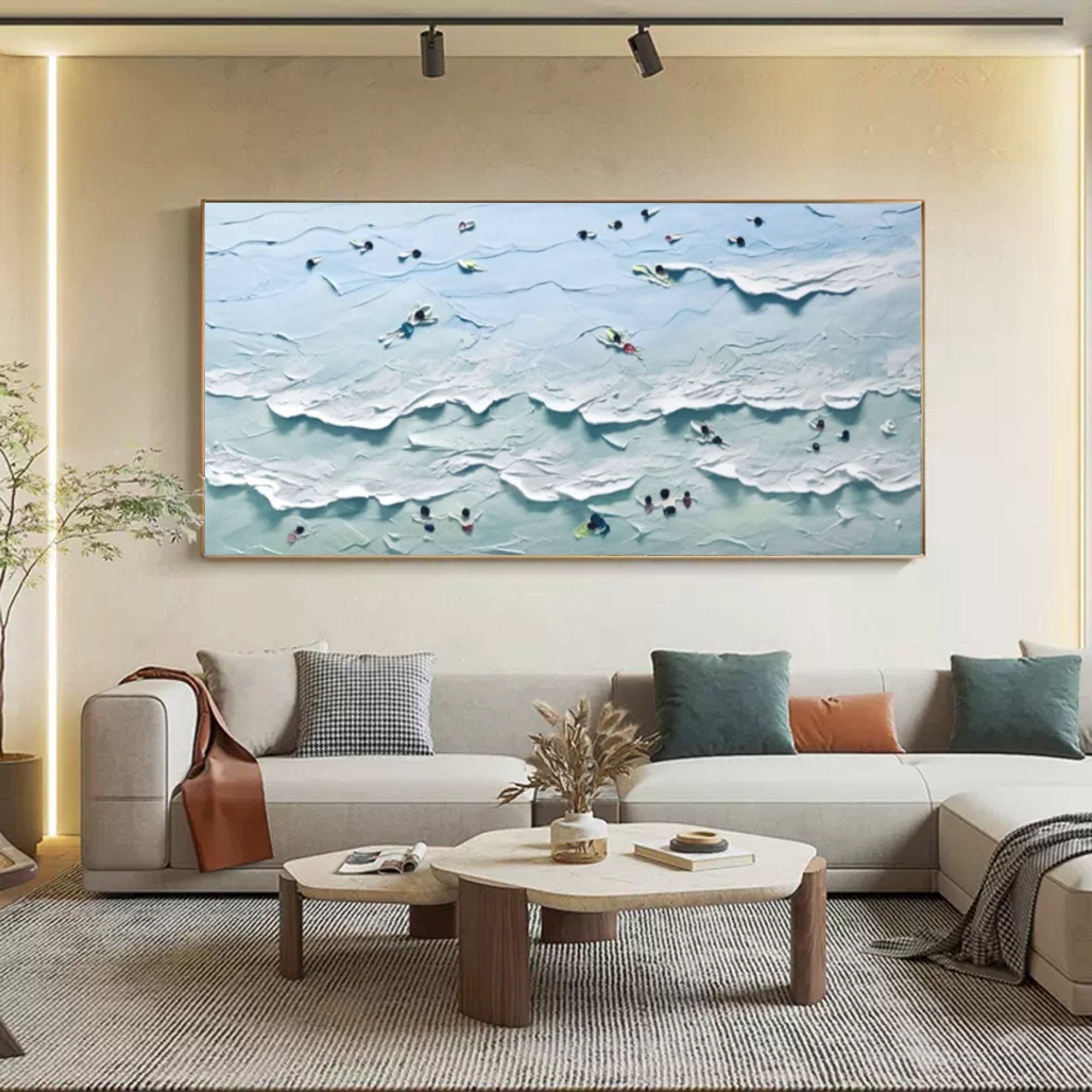Plaster Art Texture Painting SG187 - Neutralighting