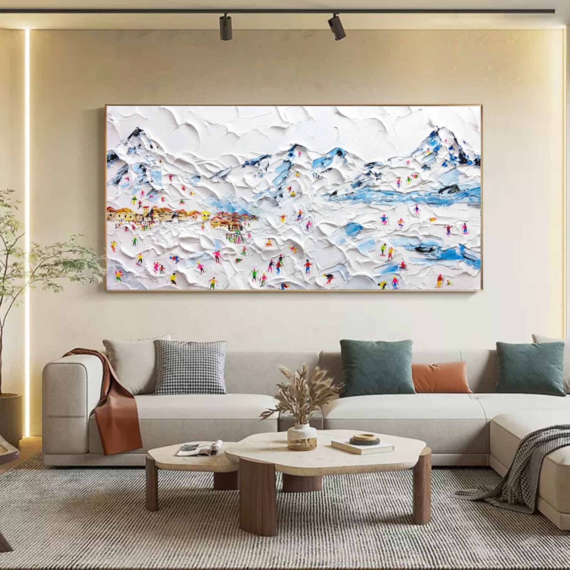 Plaster Art Texture Painting SG191 - Neutralighting