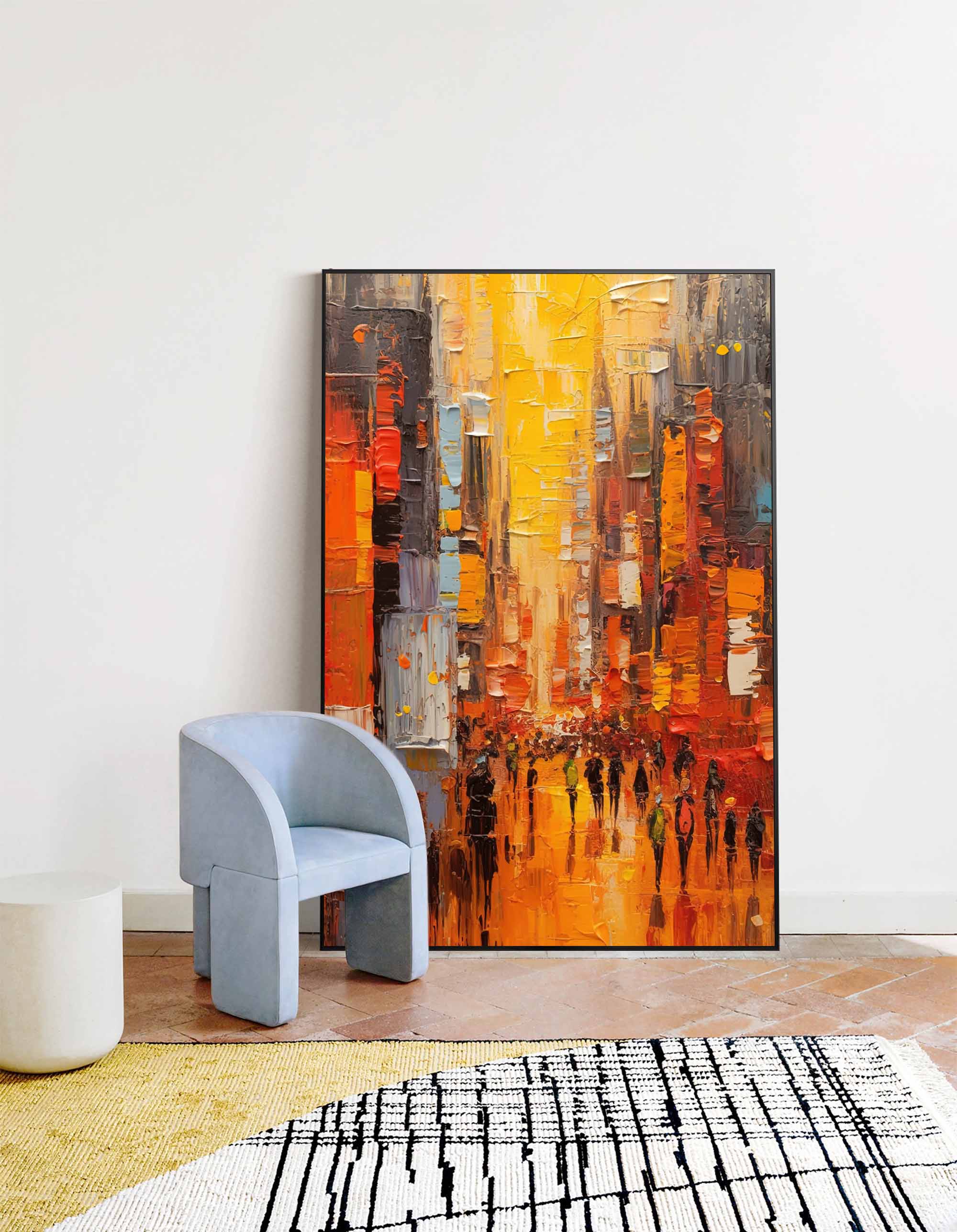 Wall Art Architecture Impasto Modern Urban