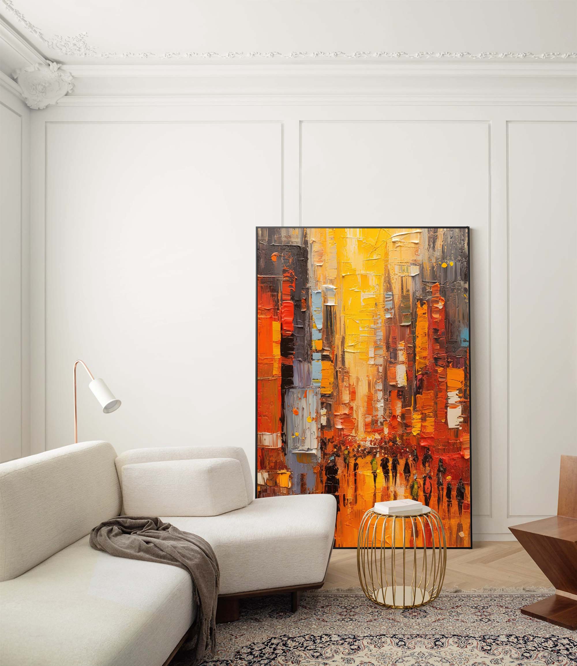 Wall Art Architecture Impasto Modern Urban