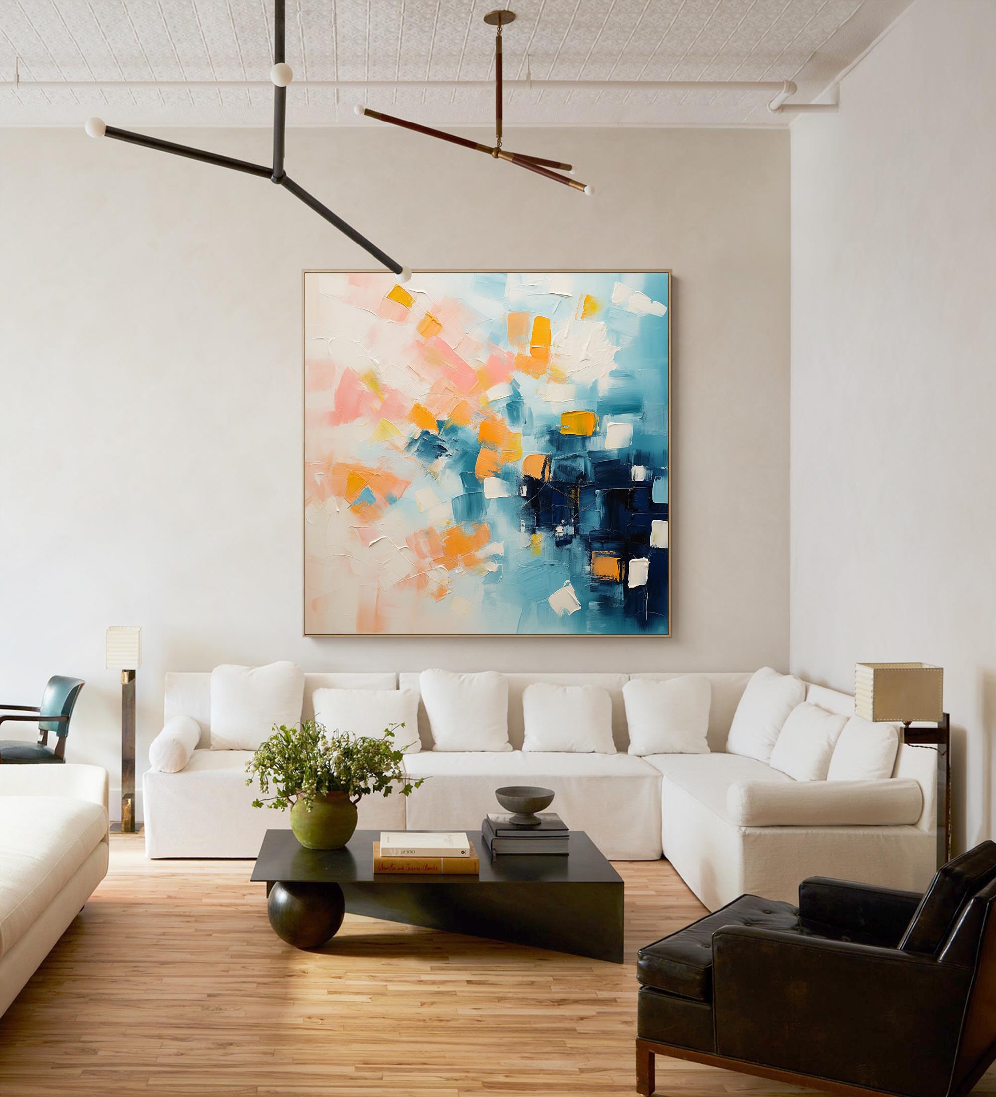 Abstract Canvas Art AB226 - Neutralighting