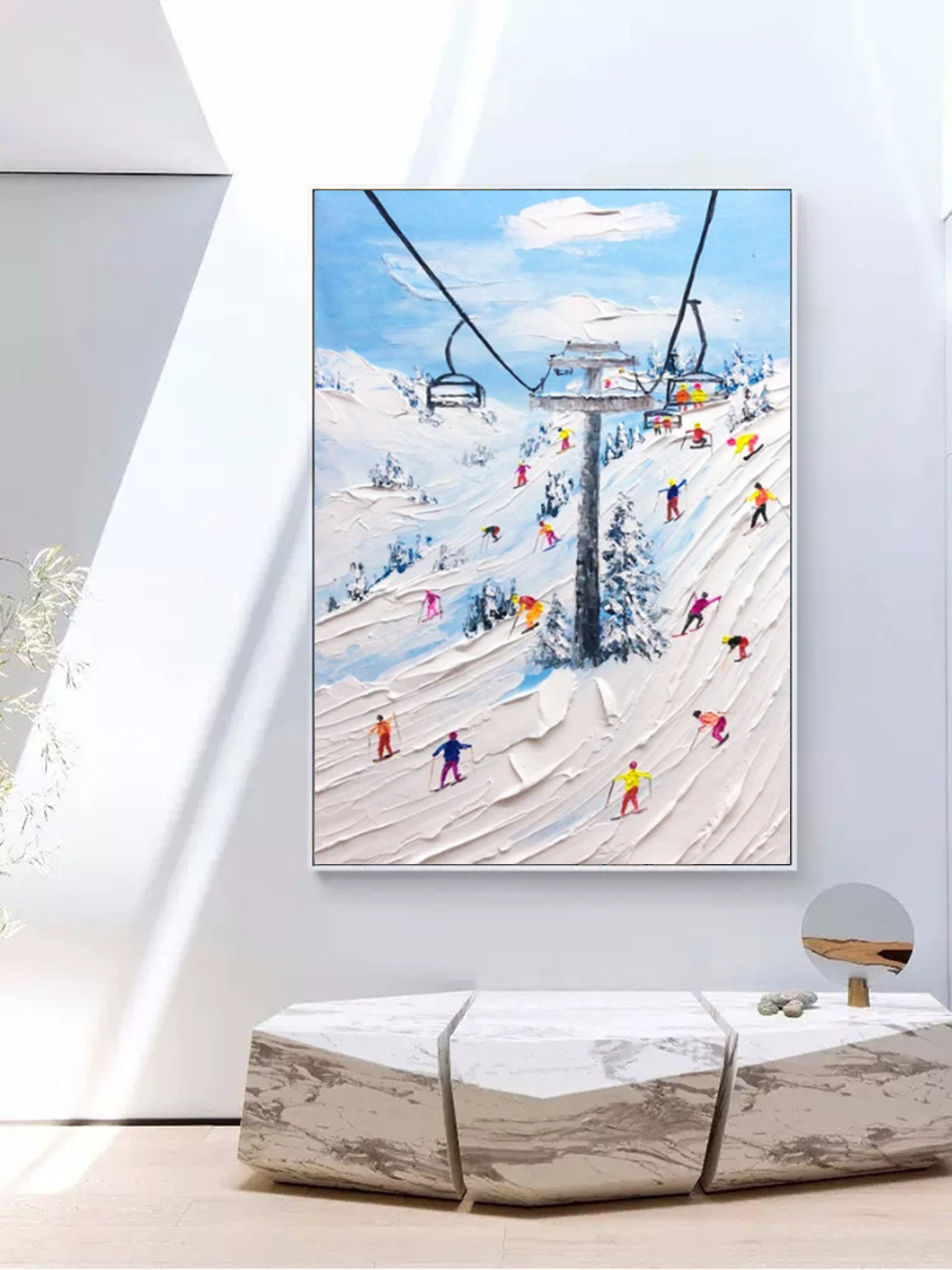 Plaster Art Texture Painting SG180 - Neutralighting