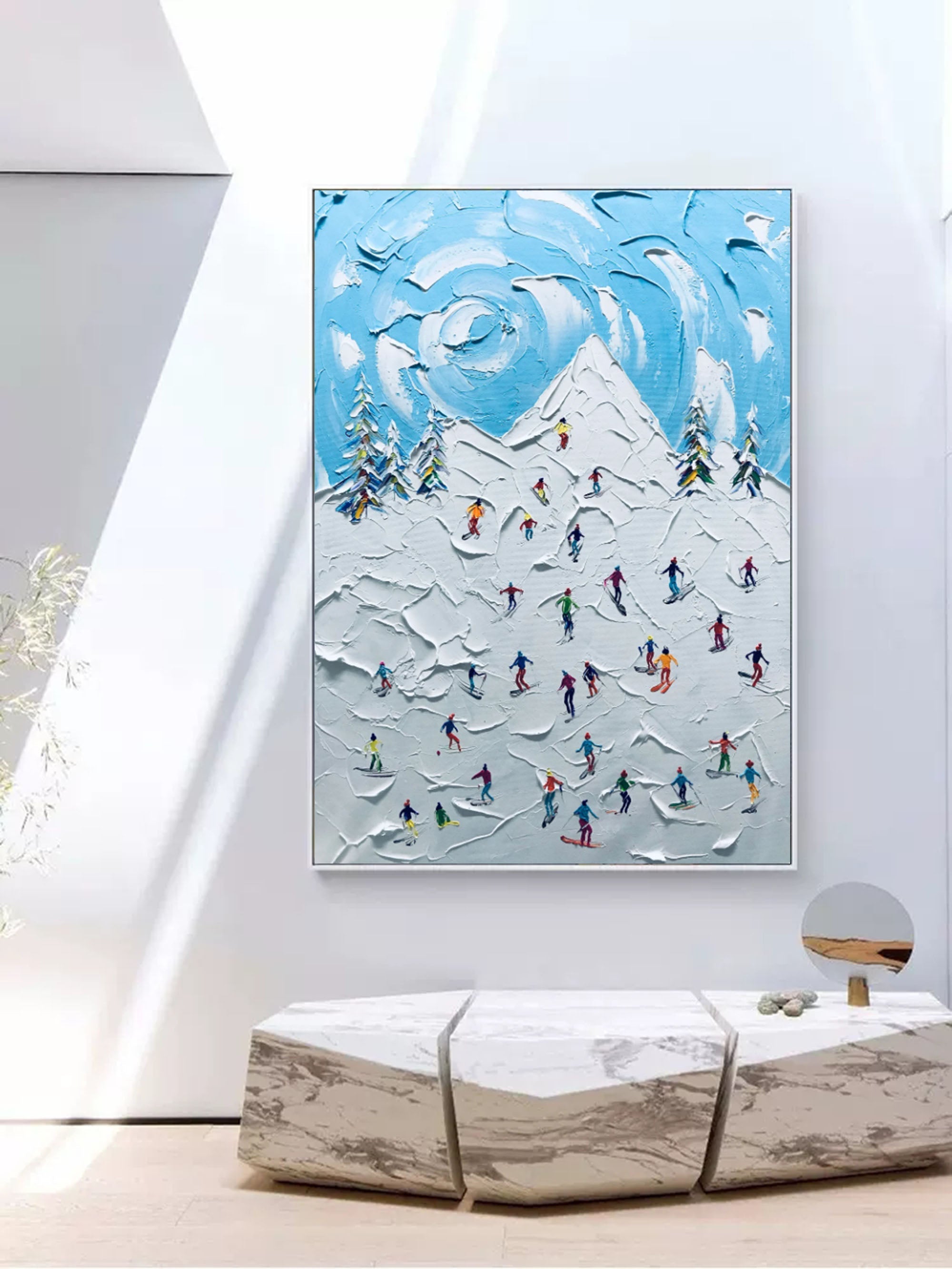 Plaster Art Texture Painting SG181 - Neutralighting