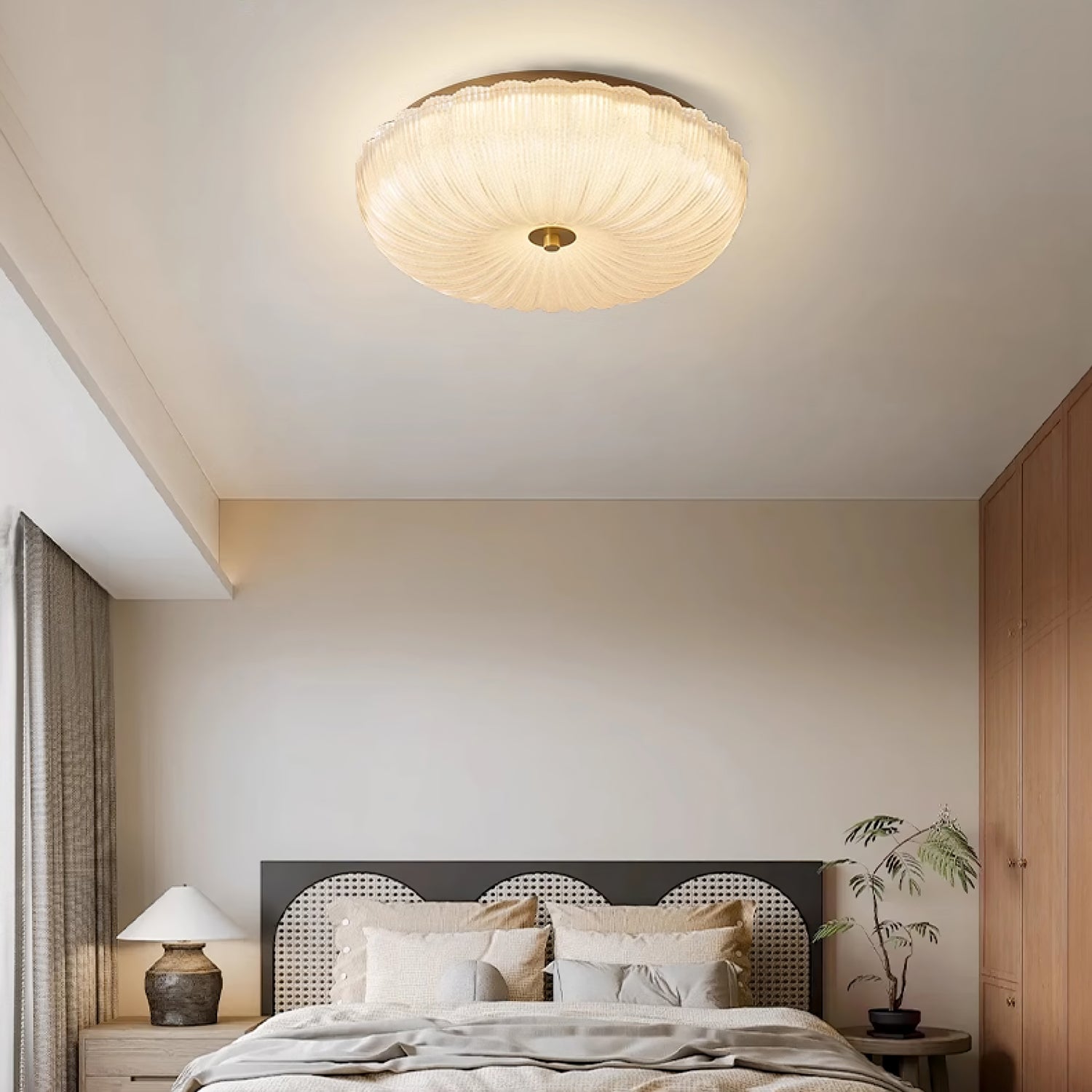 Halo Ceiling Light Ripple Glass - Neutralighting