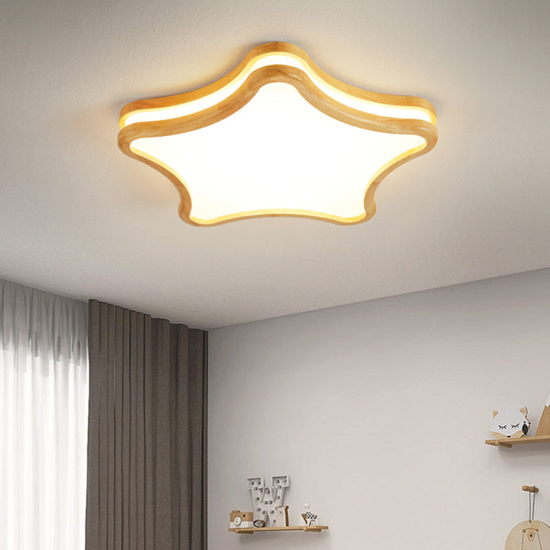 Aria Modern Flush Mount Ceiling Light Wood Living Room/Bedroom - Neutralighting