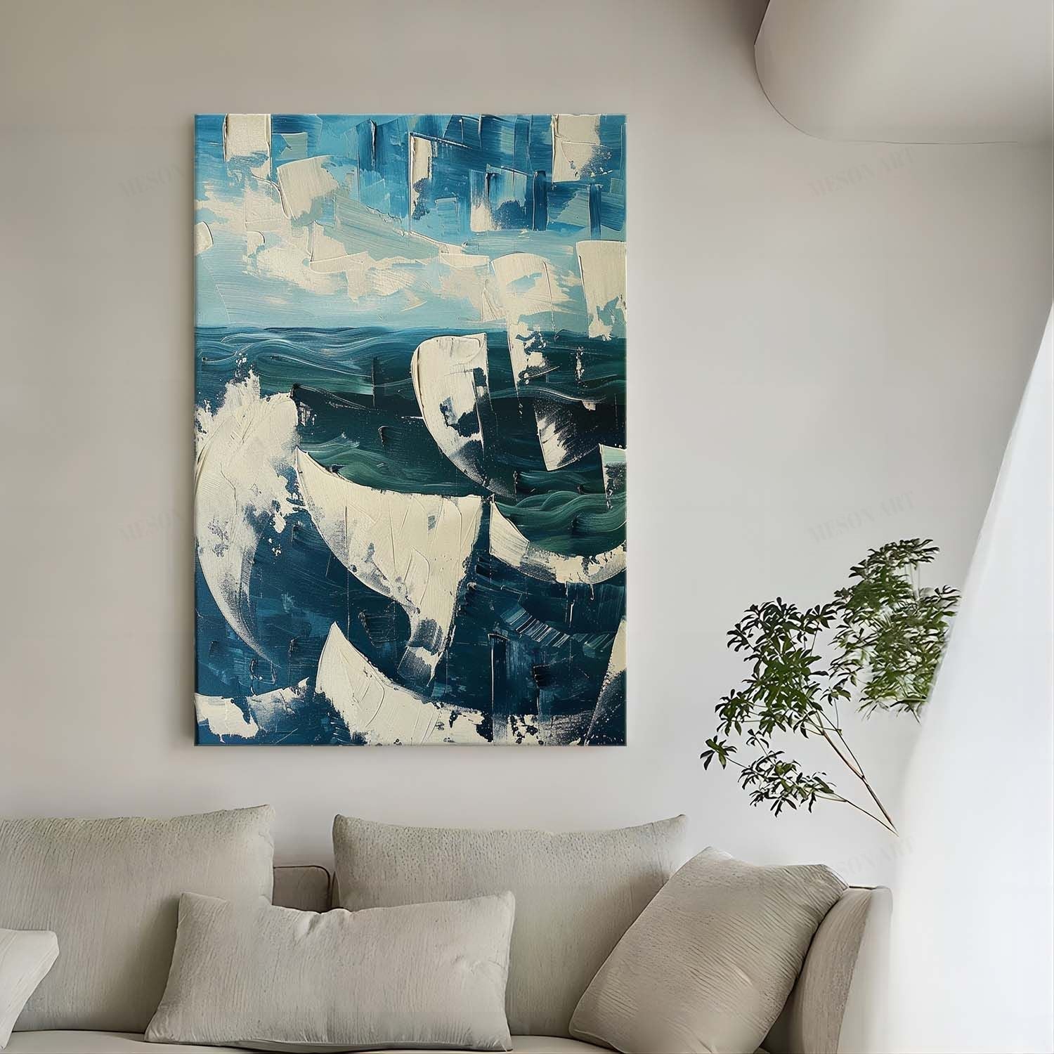 Plaster Art Texture Painting SG283 - Neutralighting