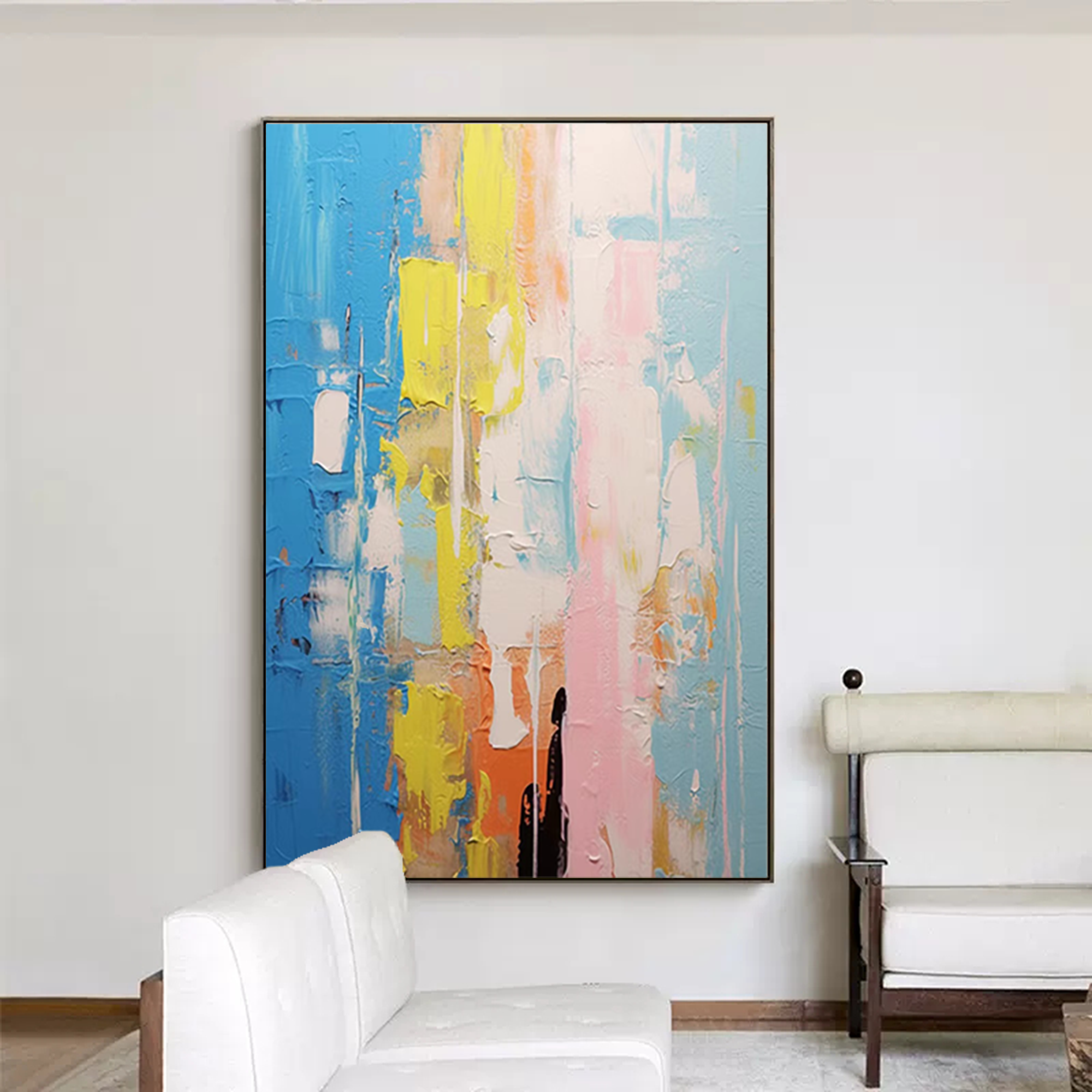 Abstract Canvas Art AB038 - Neutralighting