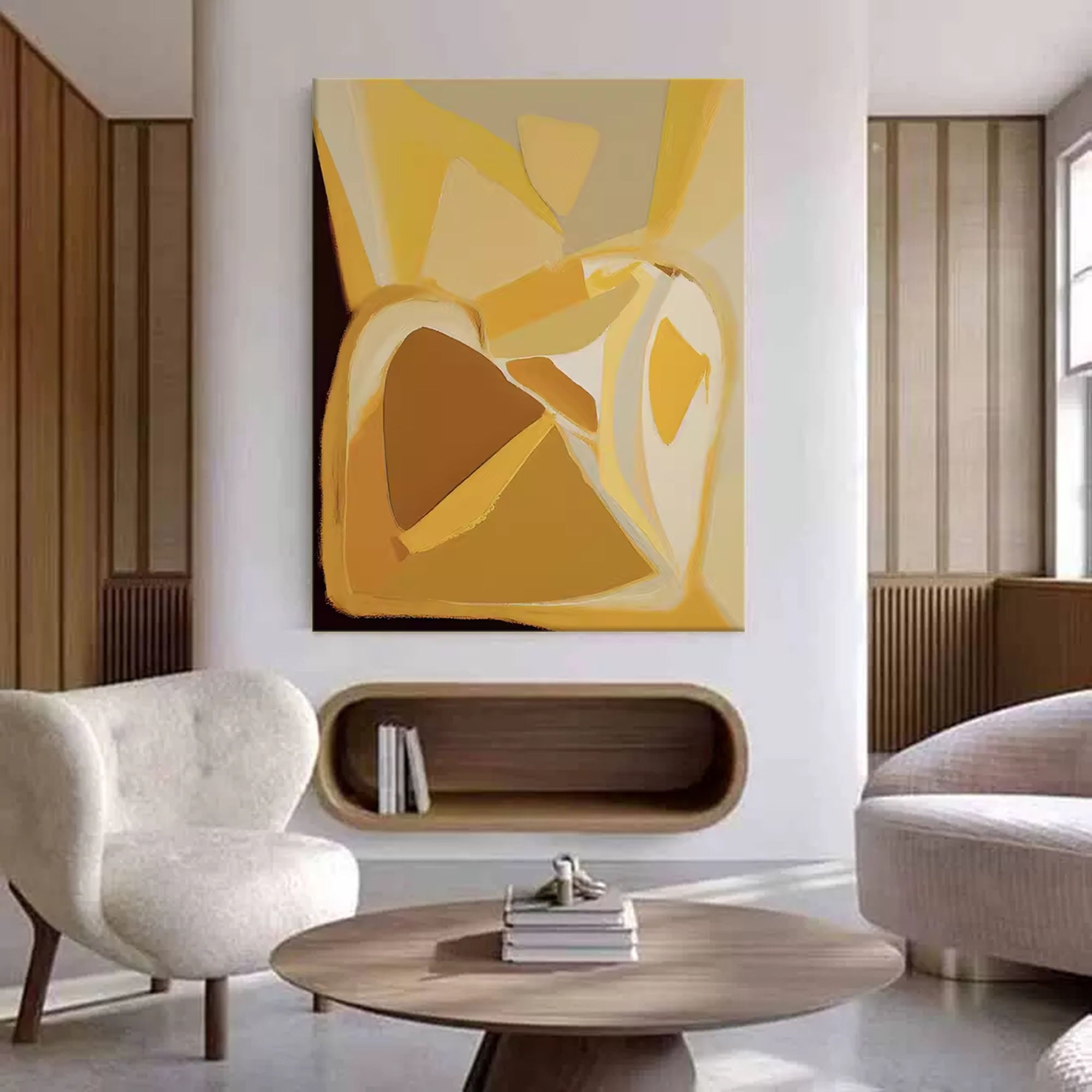 Abstract Canvas Art AB071 - Neutralighting