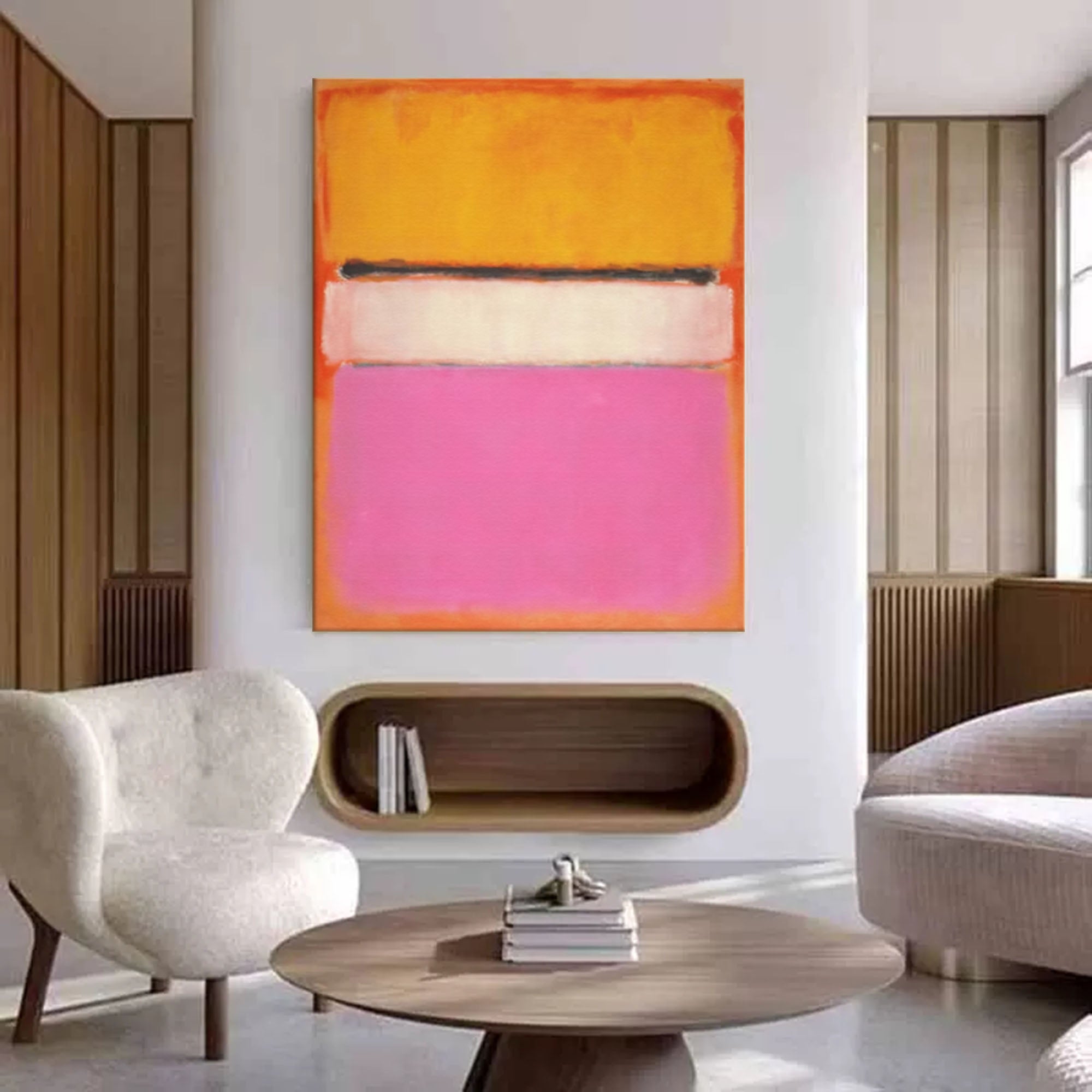 Wall Art Minimalist Grand Warm Abstract Passionate