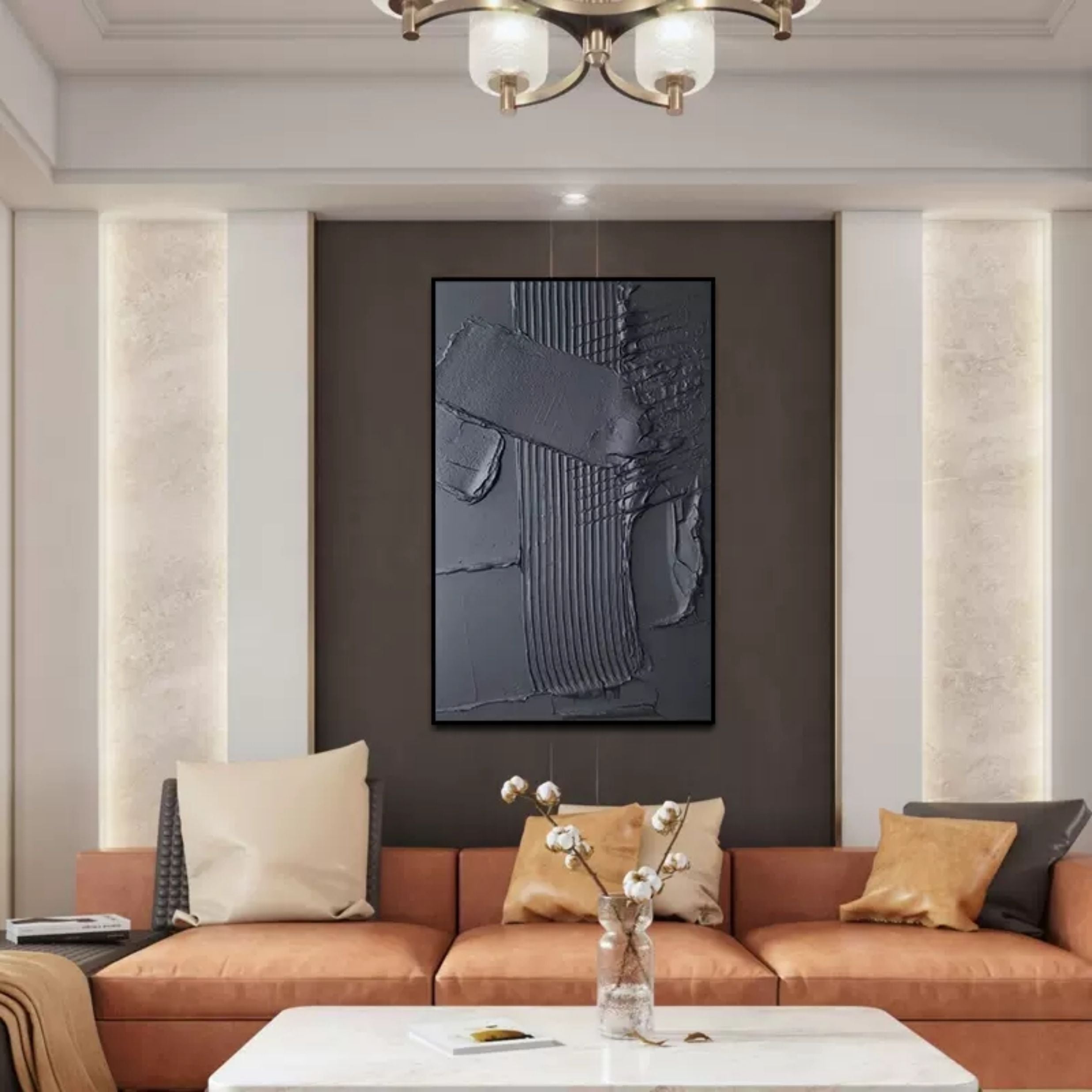 Plaster Art Texture Painting SG076 - Neutralighting