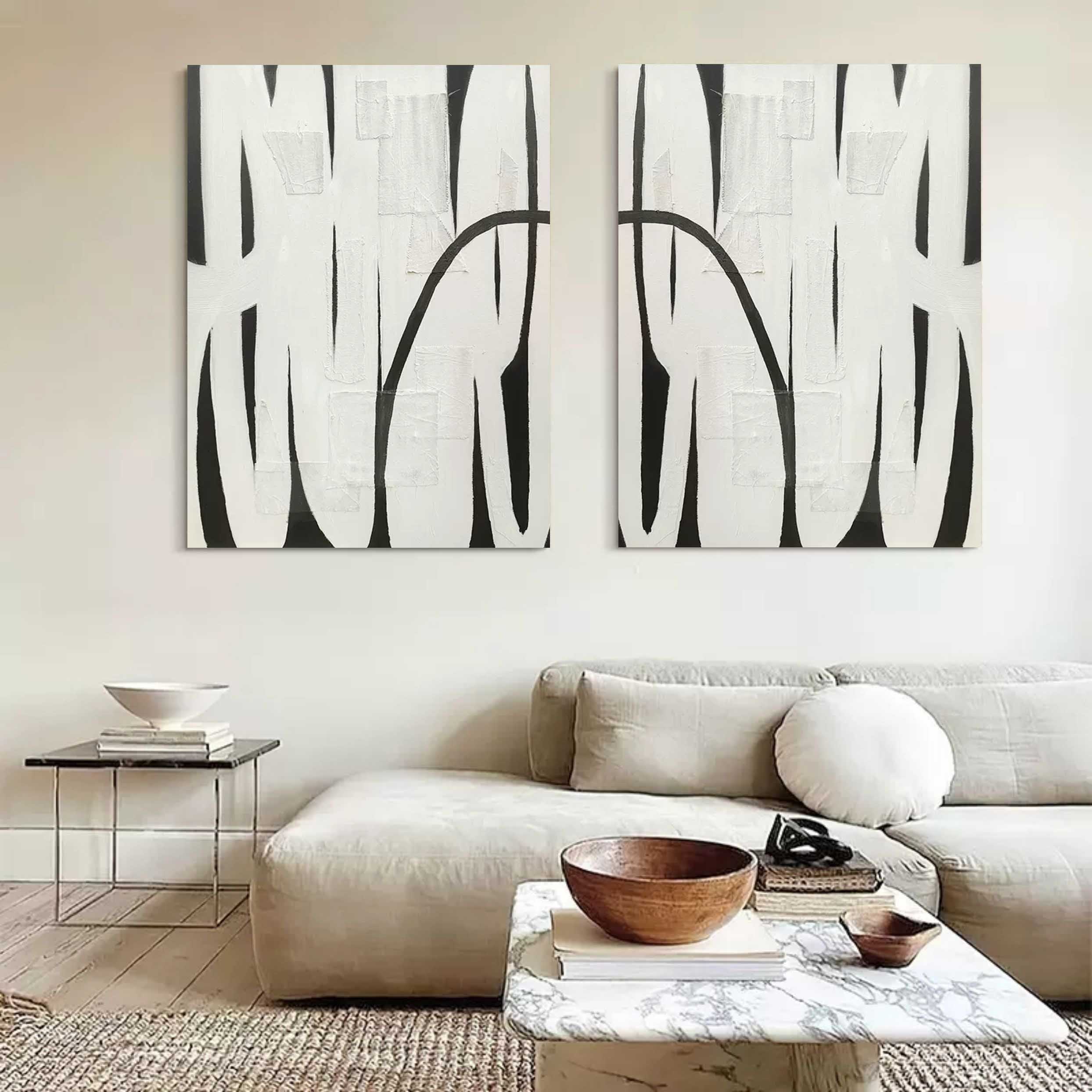 Wall Art Abstract Minimalist Modern Geometric