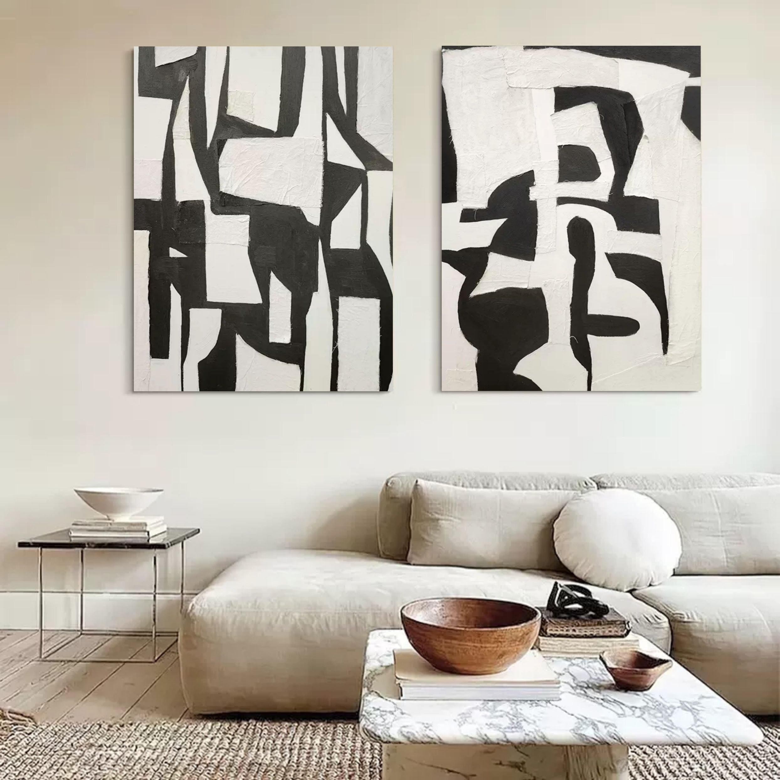 Abstract Painting Set Of 2 SP103 - Neutralighting
