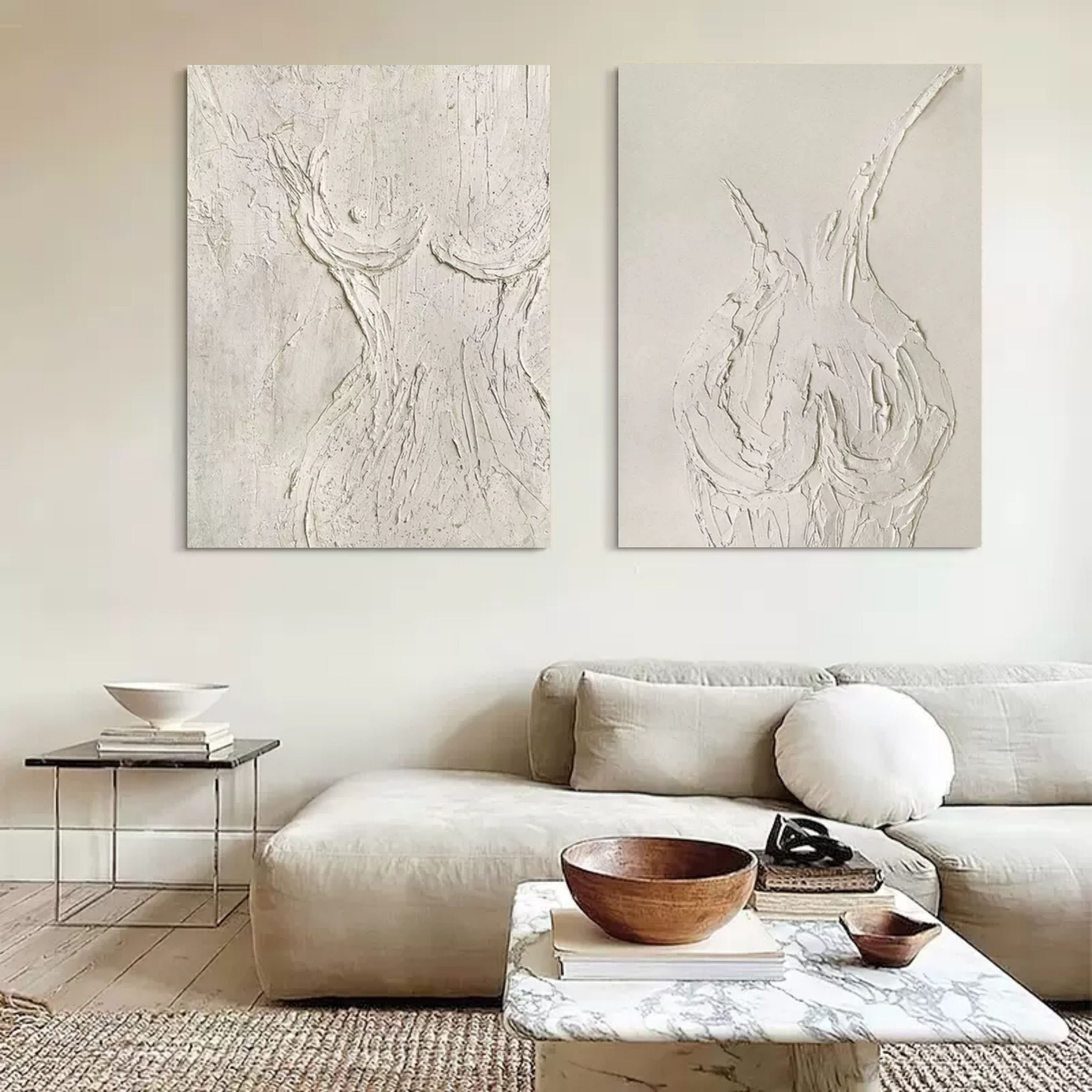 Wall Art Abstract Relief Serene Modern