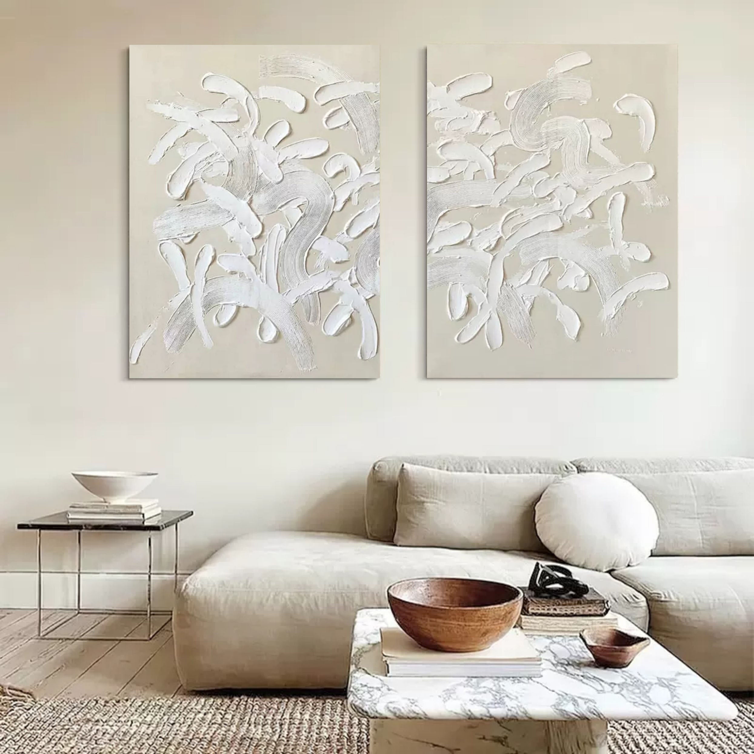 Wall Art Abstract Relief Wabi-Sabi Minimalist