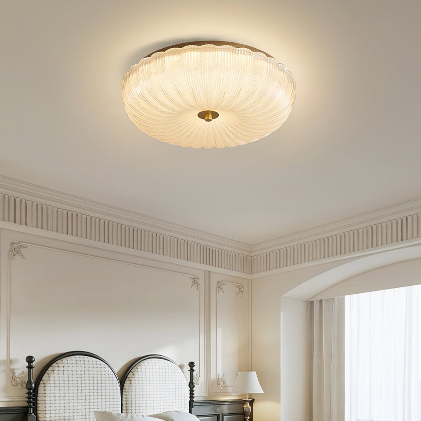 Halo Ceiling Light Ripple Glass - Neutralighting