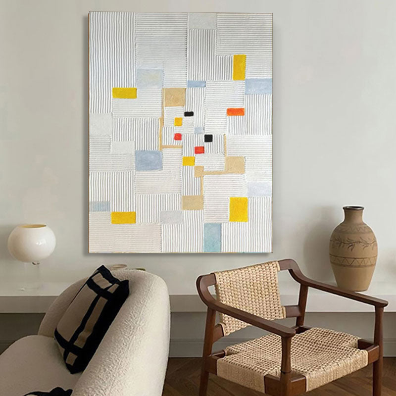 Modern Geometric Line Abstract Canvas Wall Art