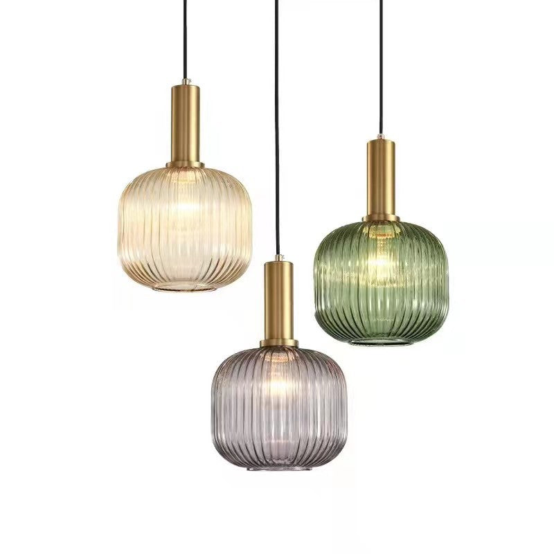 Valentina Pendant Light Crystal, Moru Glass, Cognac/Green/Grey, Kitchen Island - Neutralighting