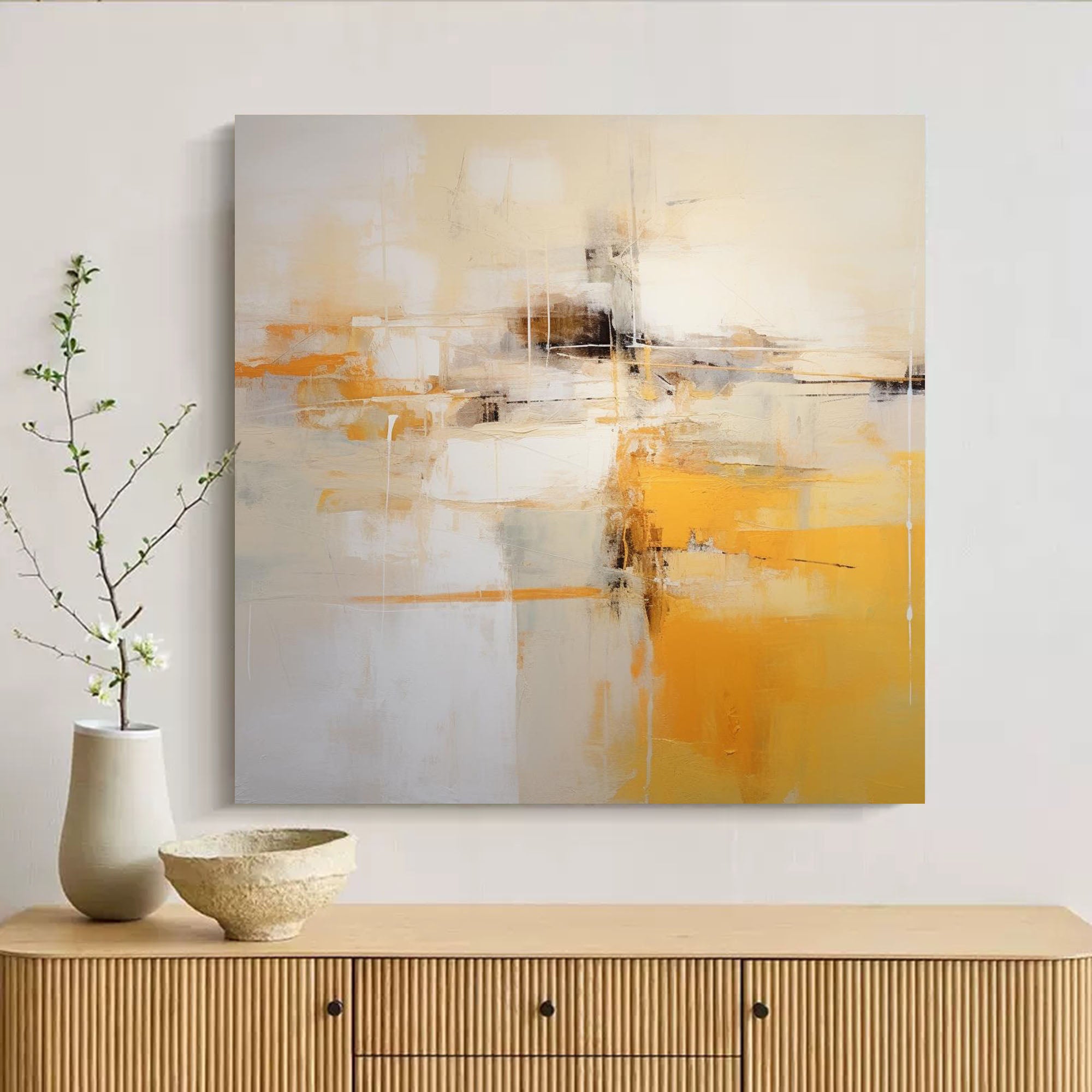 Abstract Canvas Art AB055 - Neutralighting