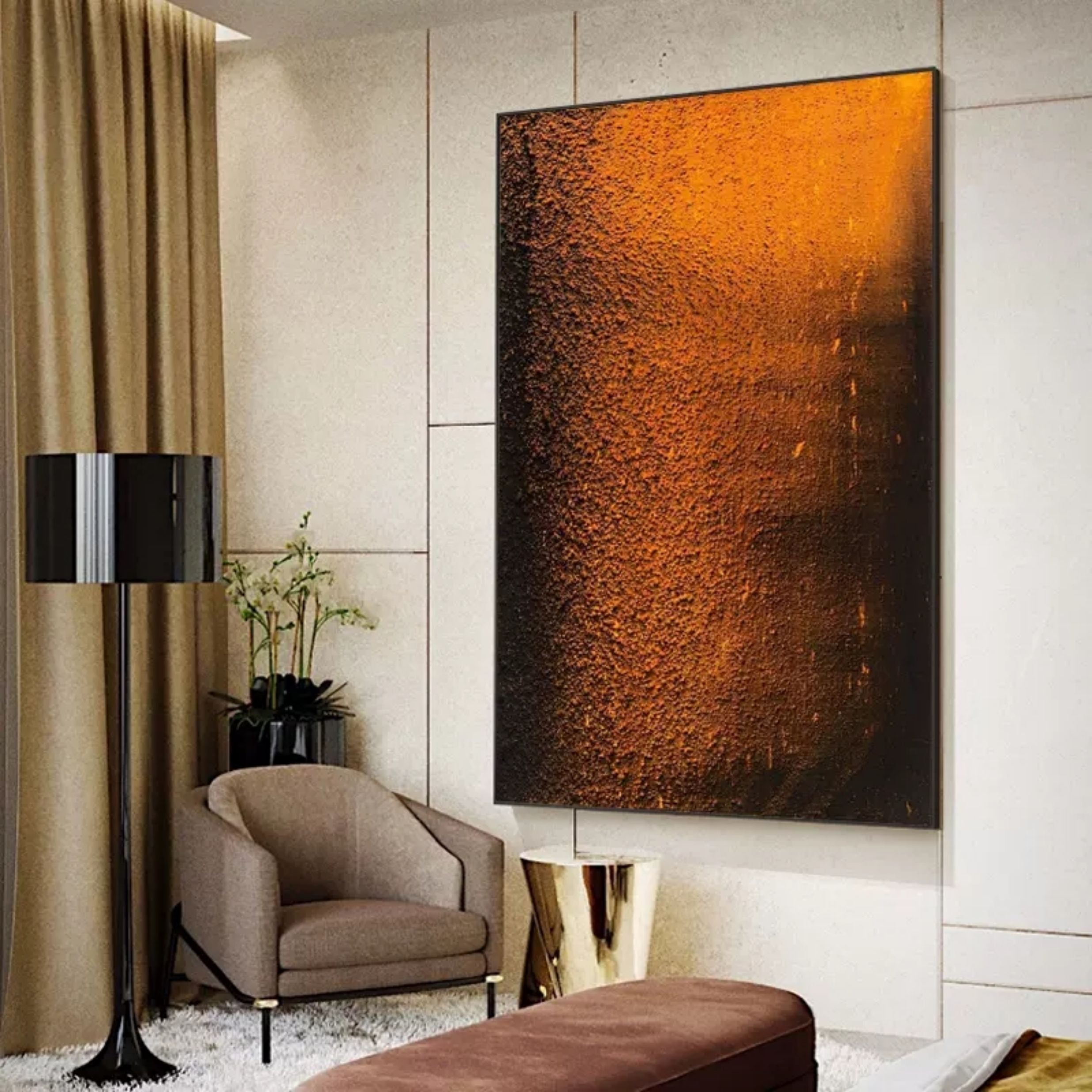 Plaster Art Texture Painting SG079 - Neutralighting