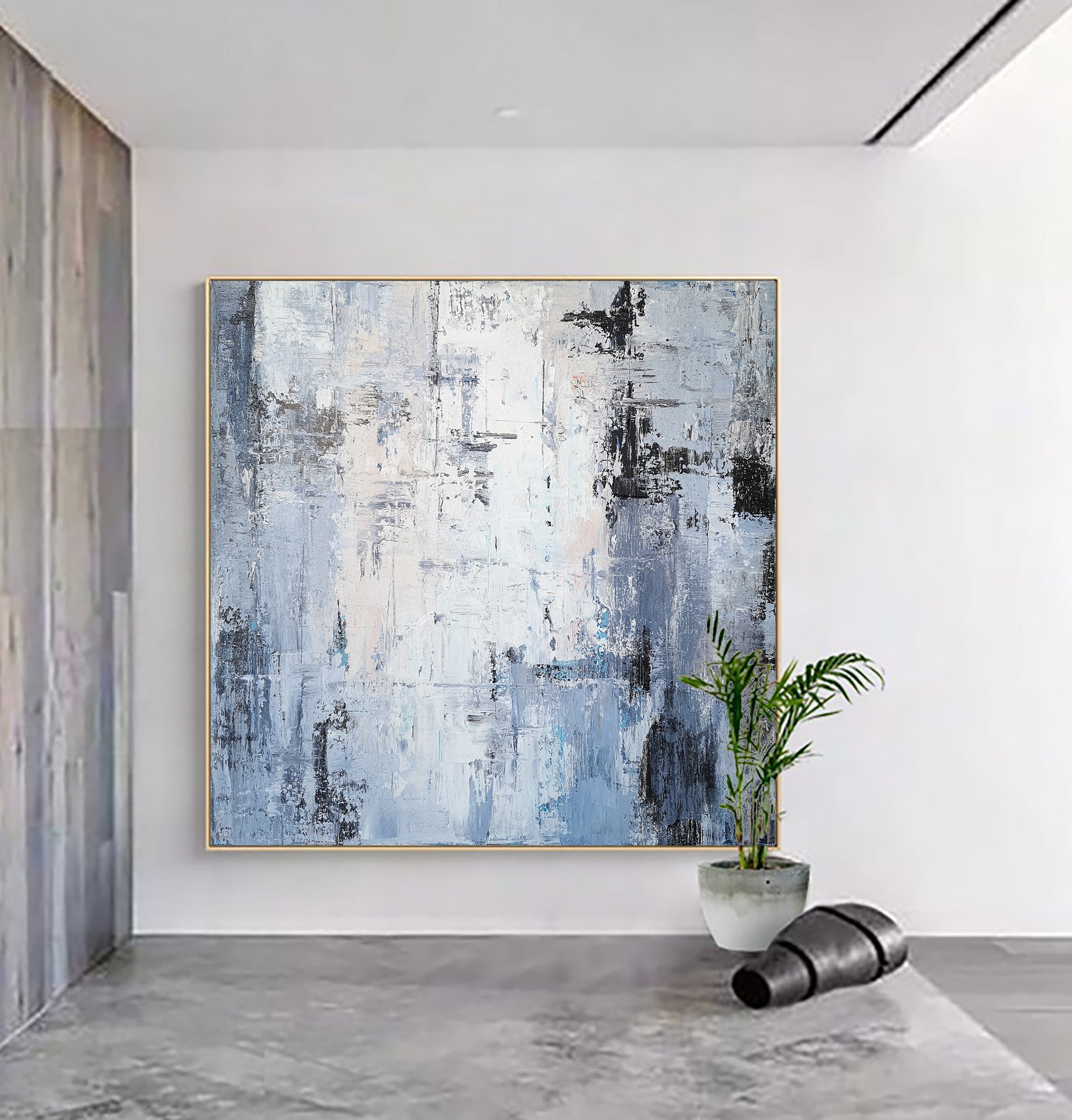Blue Abstract Landscape Painting