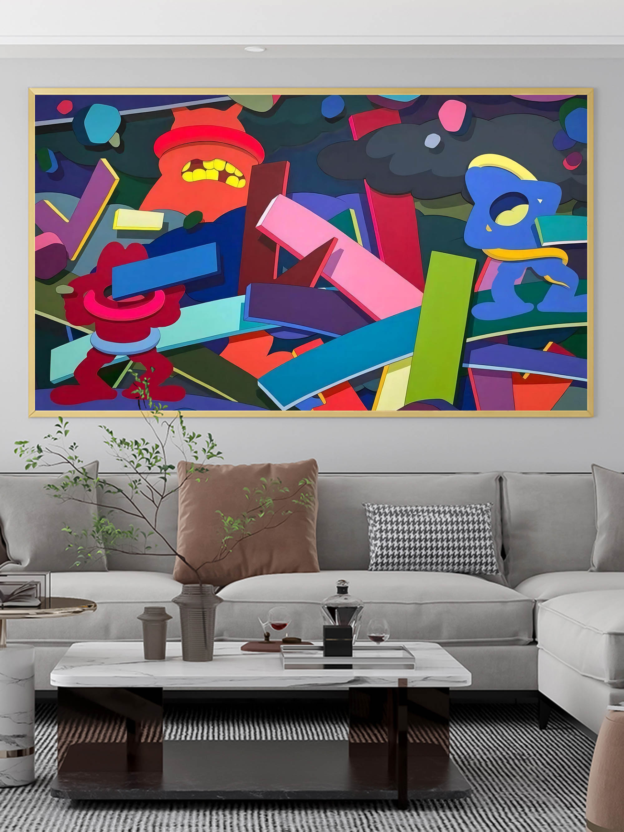 Wall Art Cartoon Graffiti Character Modern